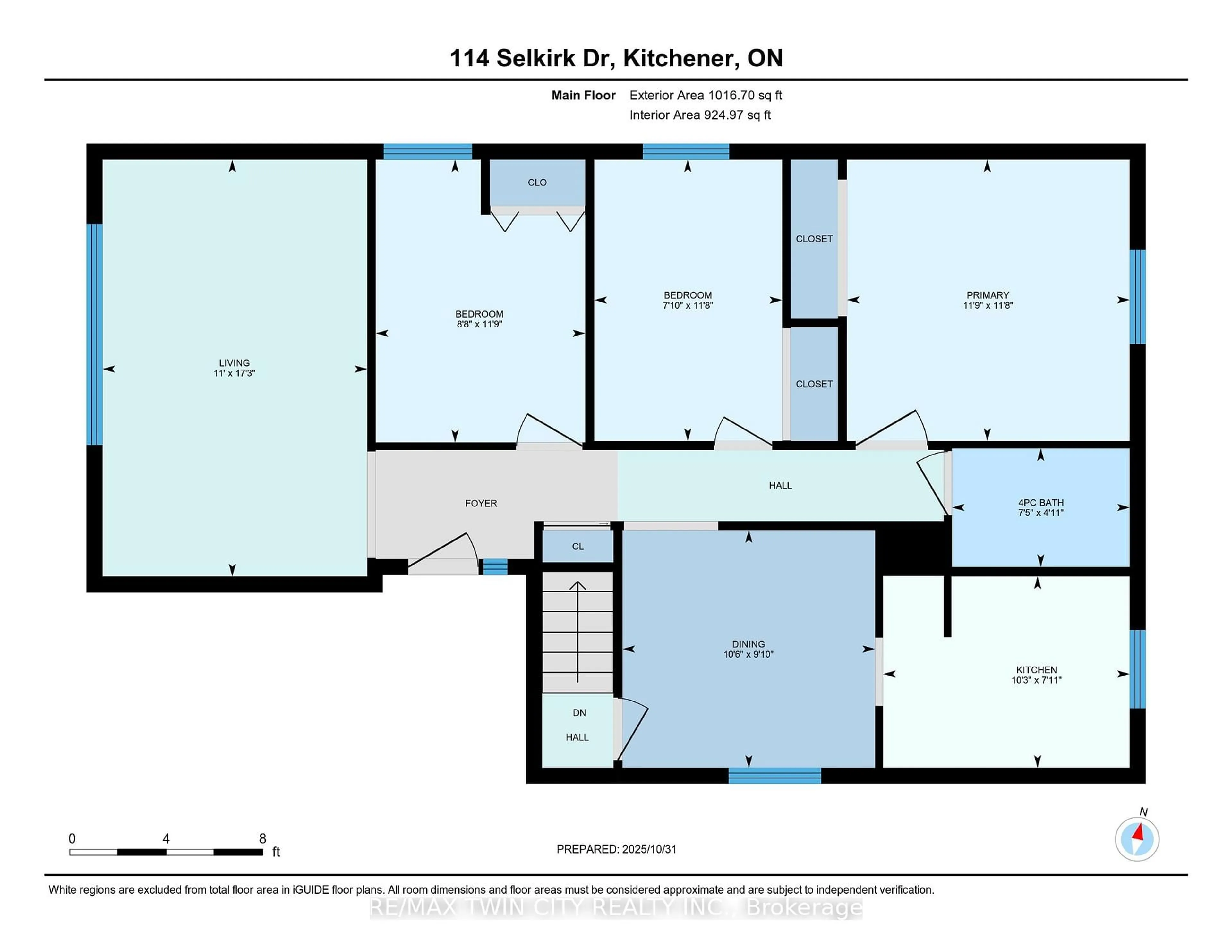 Floor plan for 114 Selkirk Dr, Kitchener Ontario N2E 1M4