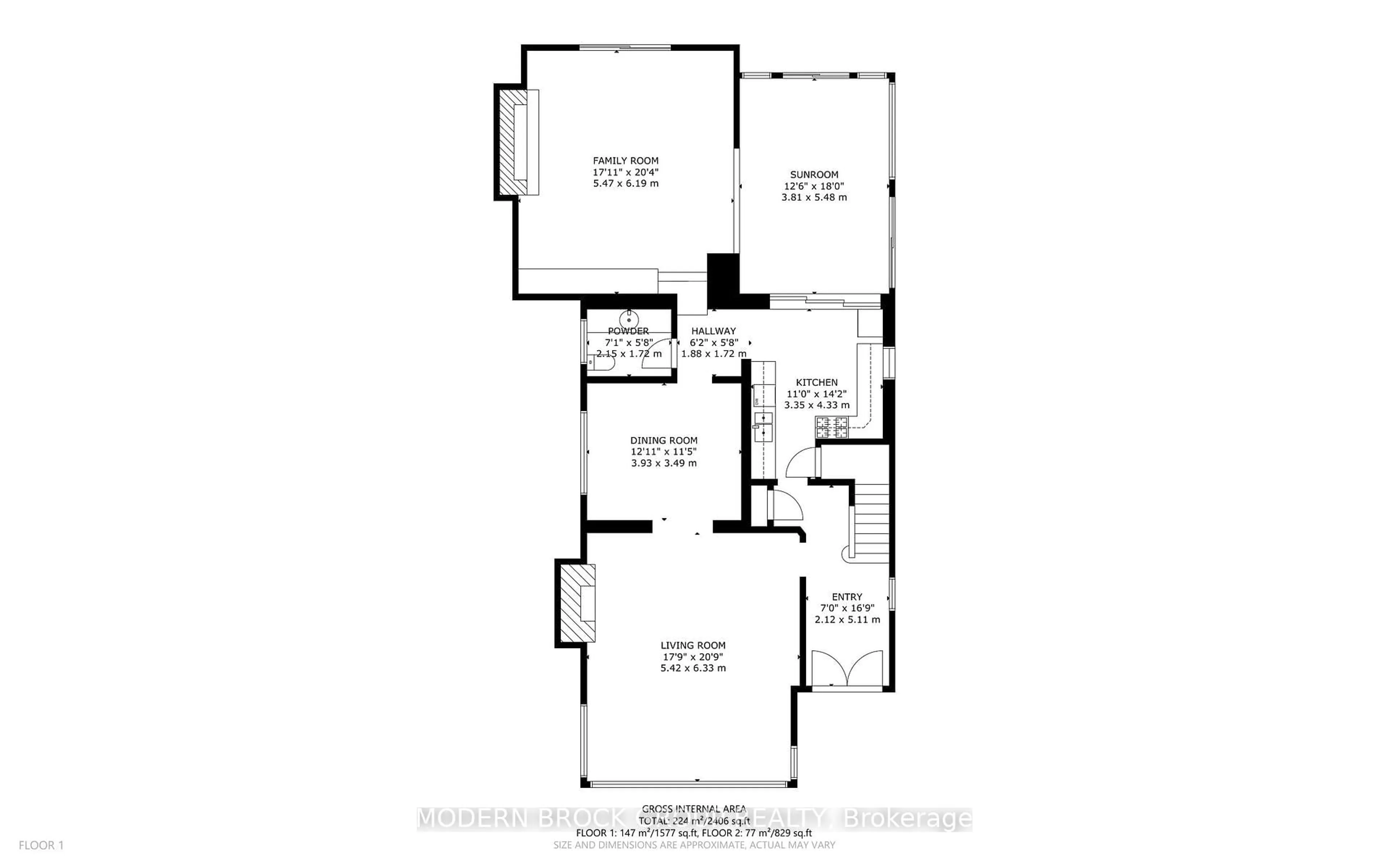 Floor plan for 407 King St, Brockville Ontario K6V 3S8