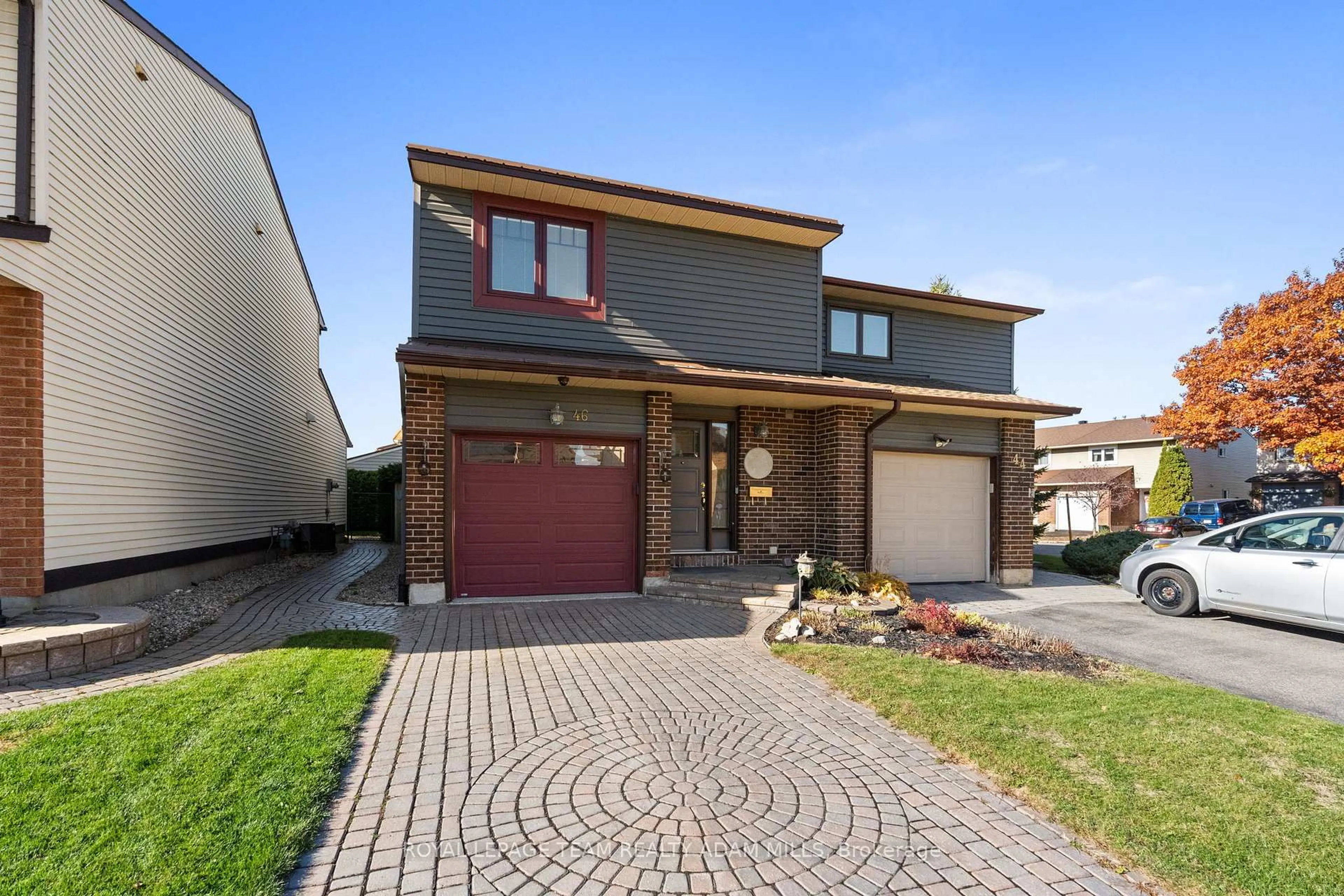 Home with brick exterior material, street for 46 Gentle Gate Cres, Ottawa Ontario K1T 1Z8