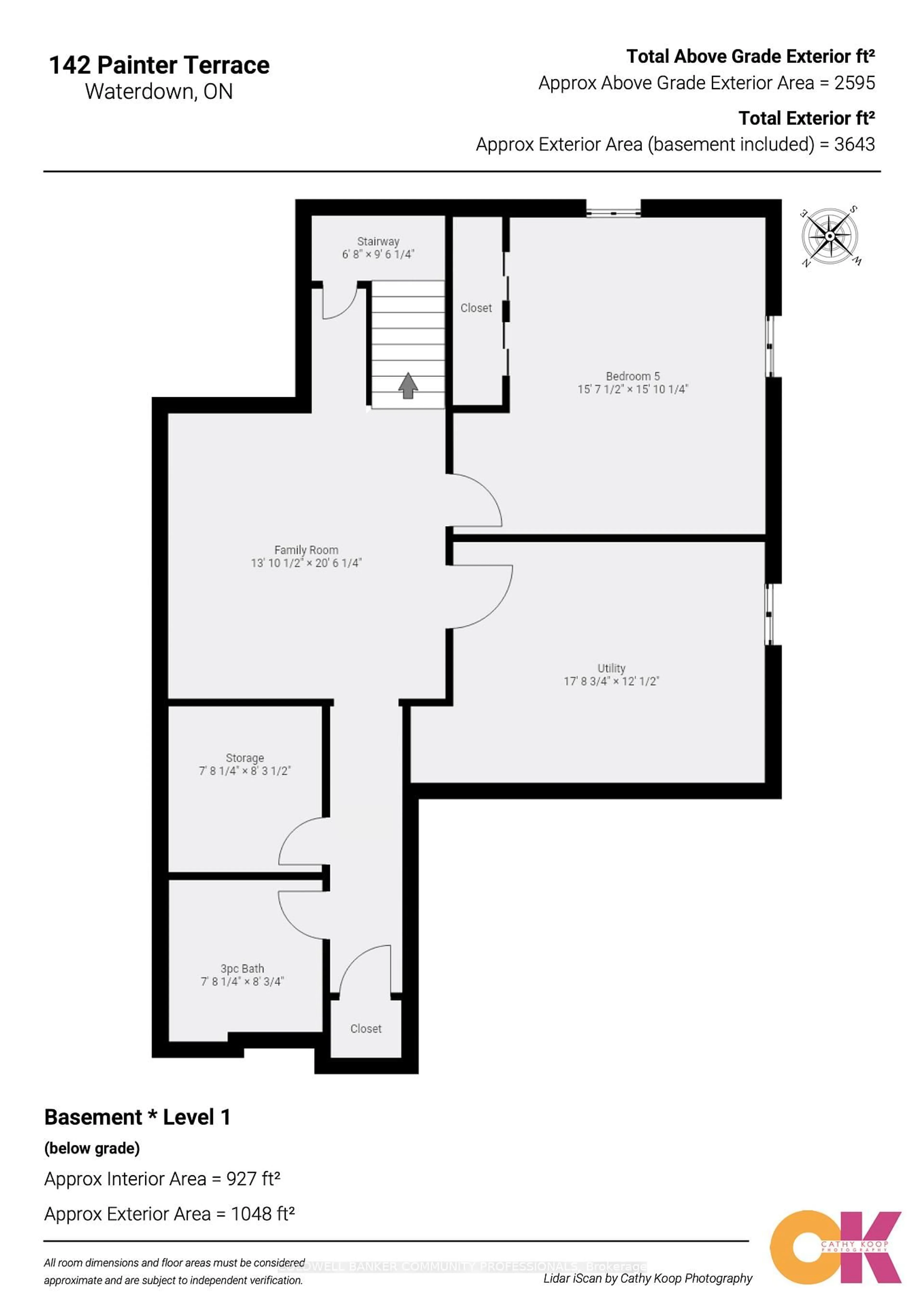 Floor plan for 142 Painter Terr, Hamilton Ontario L8B 0V9