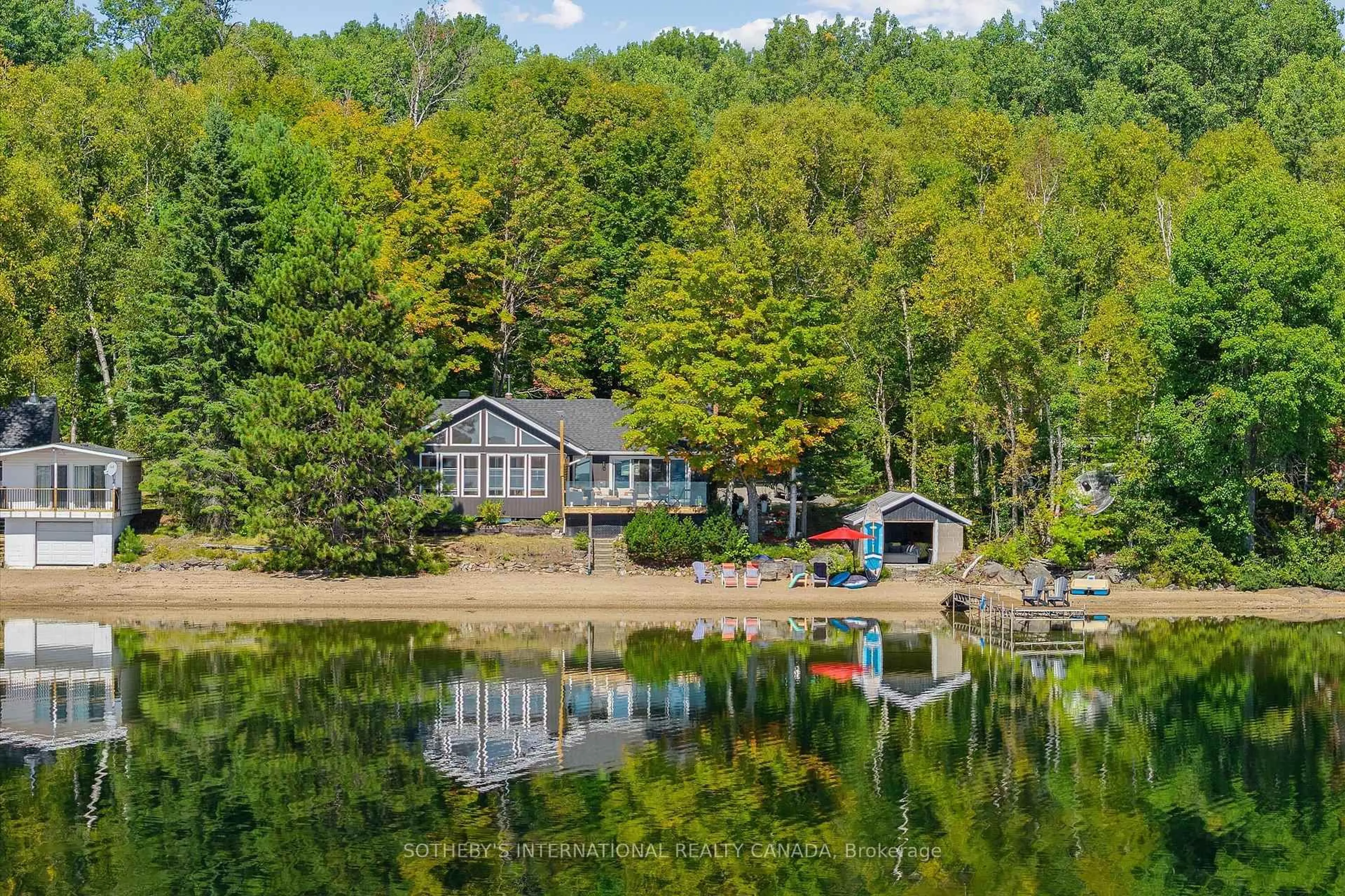 A pic from outside/outdoor area/front of a property/back of a property/a pic from drone, water/lake/river/ocean view for 30 Tara Crt, Maple Leaf Ontario K0L 2R0