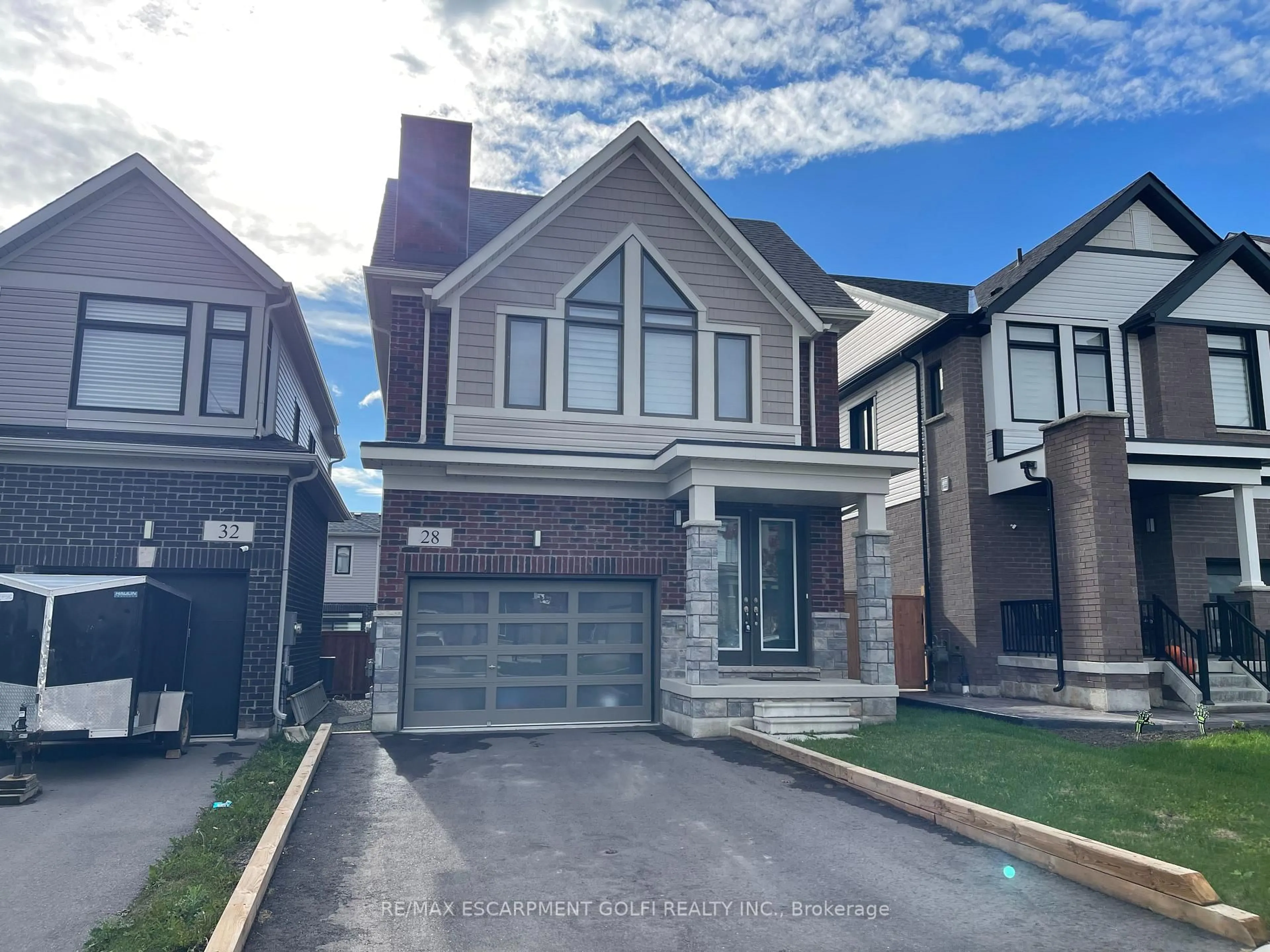Home with brick exterior material, street for 28 Fairey Cres, Hamilton Ontario L0R 1W0
