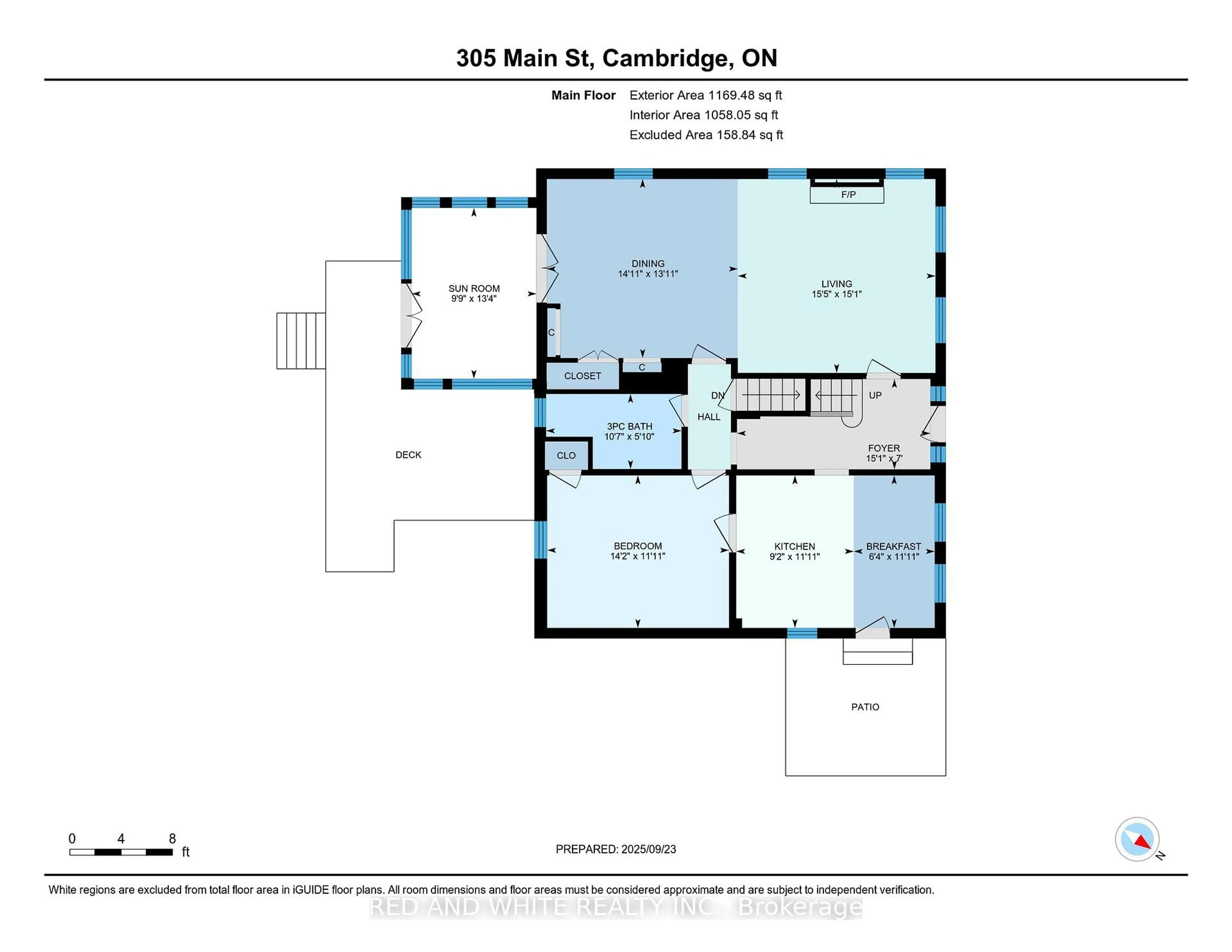 Floor plan for 305 Main St, Cambridge Ontario N1R 1Y2