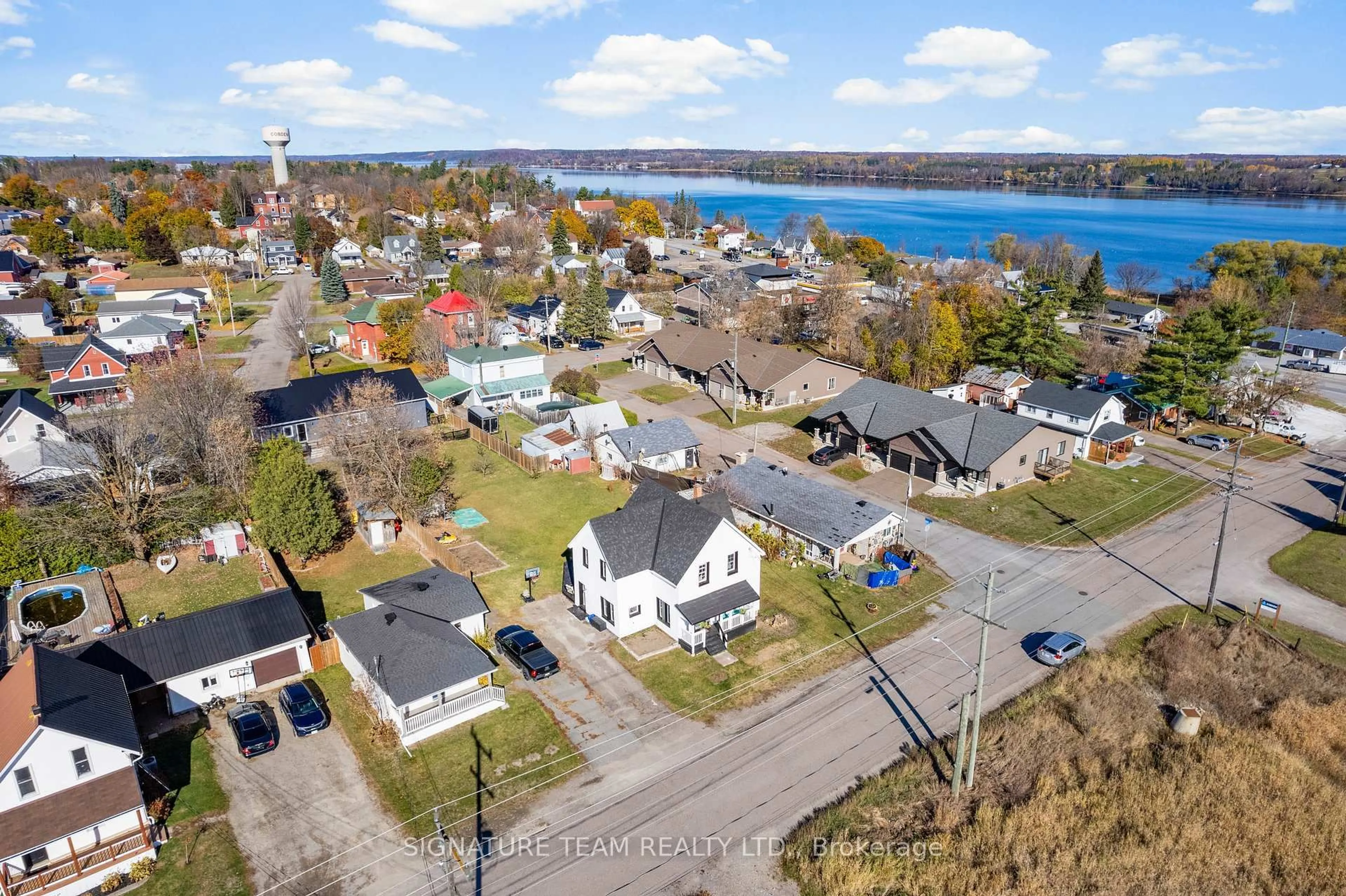 A pic from outside/outdoor area/front of a property/back of a property/a pic from drone, water/lake/river/ocean view for 22 Astrolabe Rd, Cobden Ontario K0J 1K0