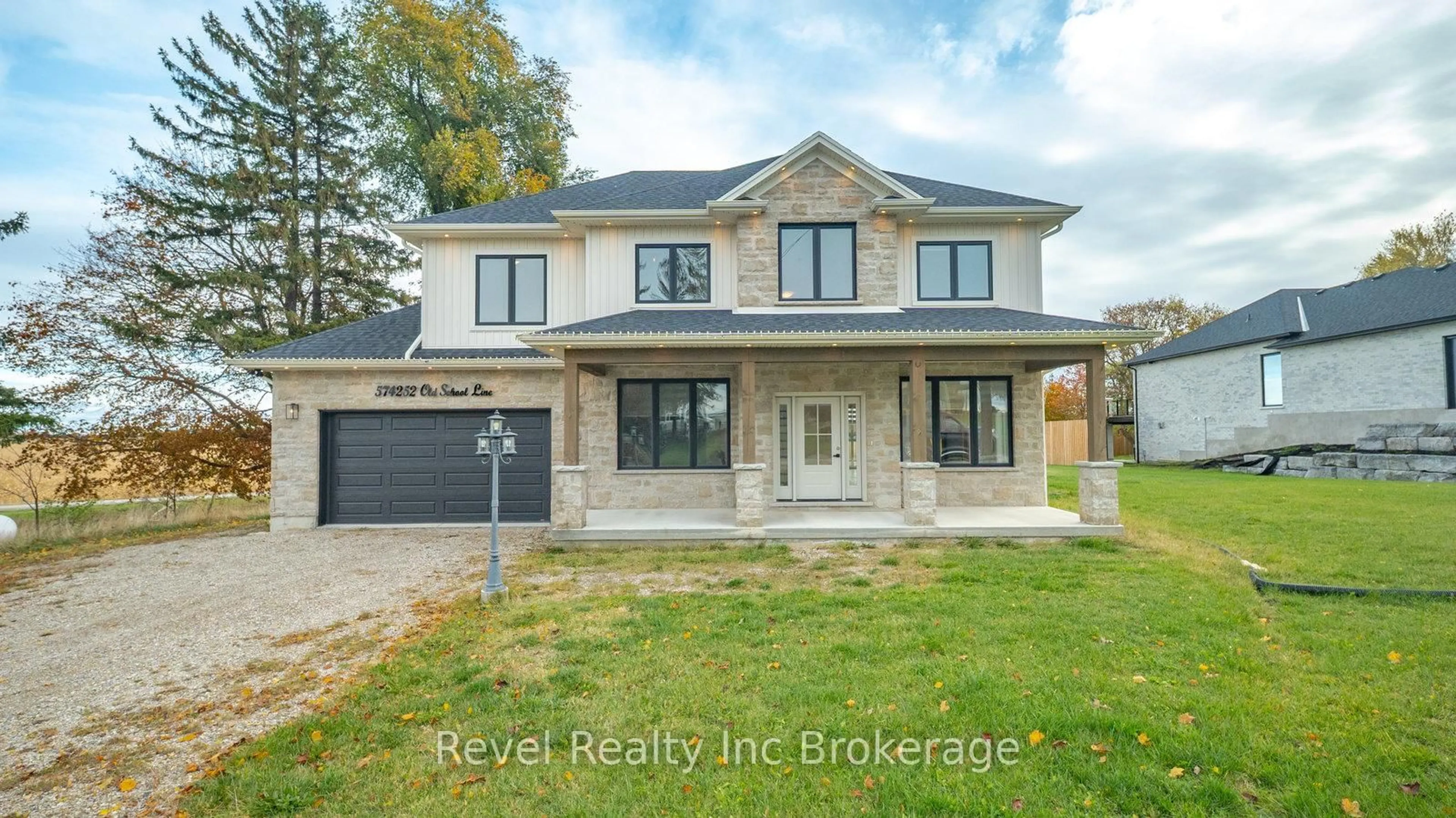 Home with brick exterior material, street for 574252 Old School Line, Woodstock Ontario N4S 7V8