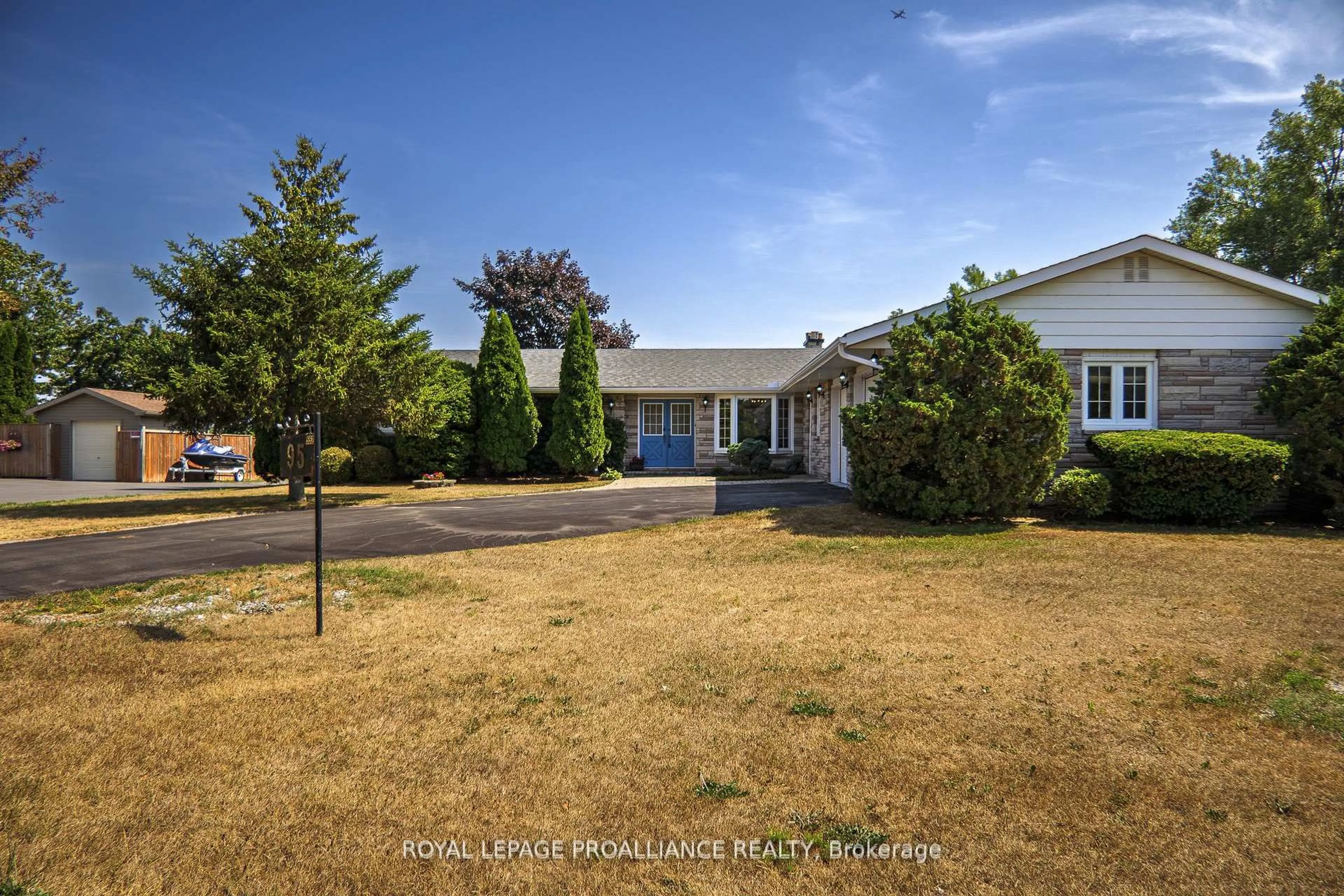 A pic from outside/outdoor area/front of a property/back of a property/a pic from drone, street for 95 Baylea Dr, Quinte West Ontario K8V 5P5