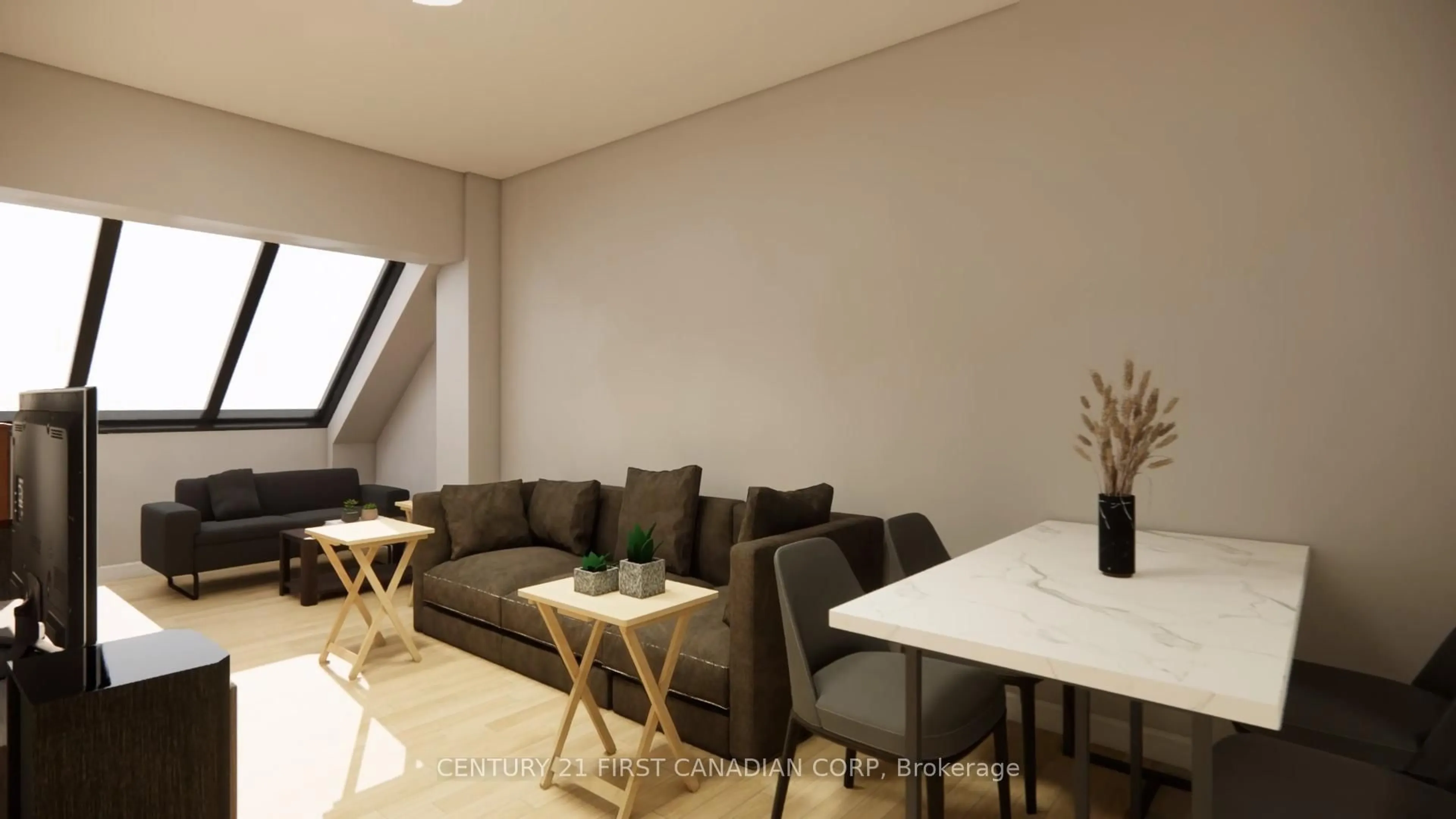 Living room with furniture, unknown for 389 Dundas St #2405, London East Ontario N6B 3L5