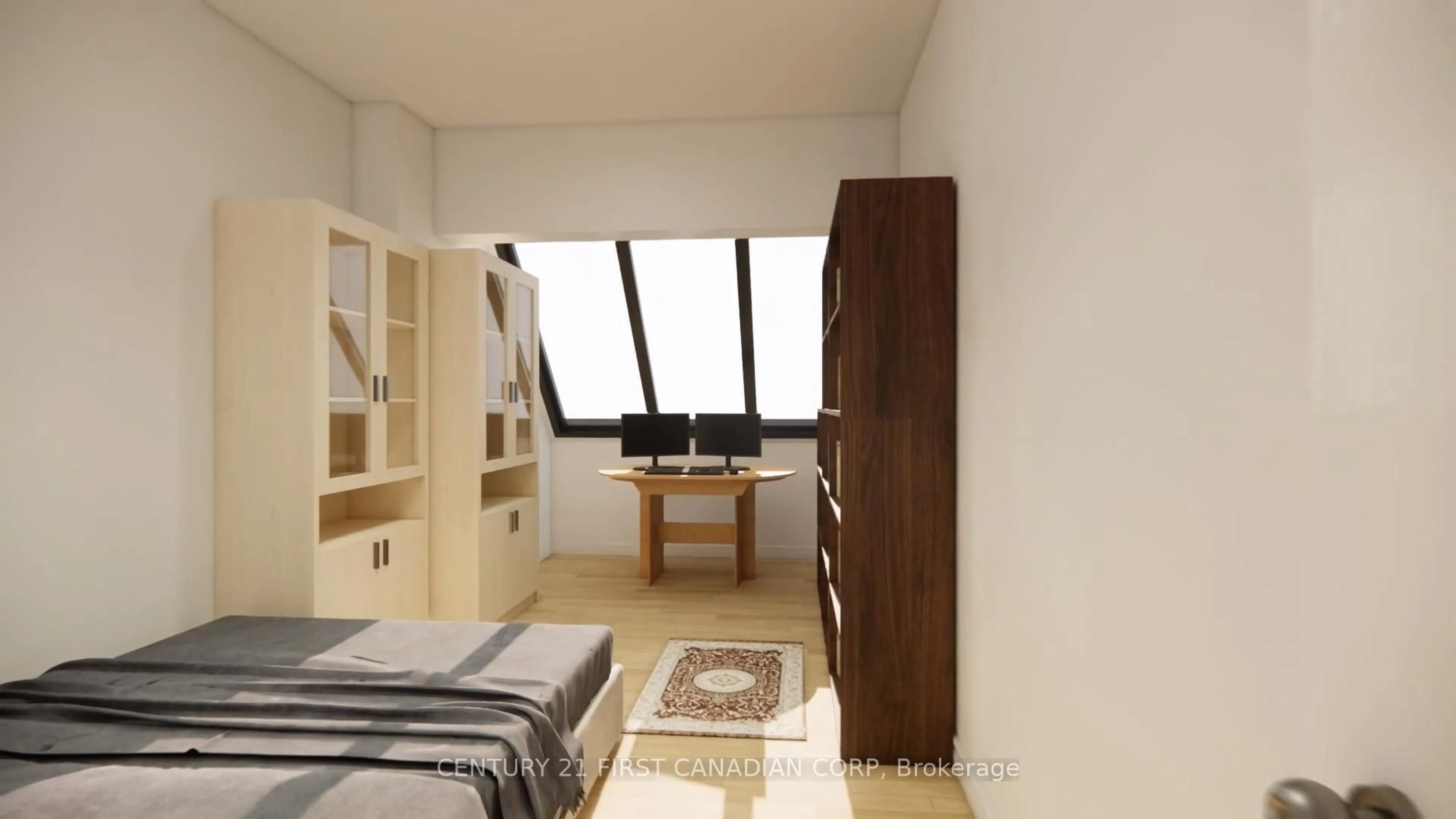 Bedroom with bed, unknown for 389 Dundas St #2405, London East Ontario N6B 3L5