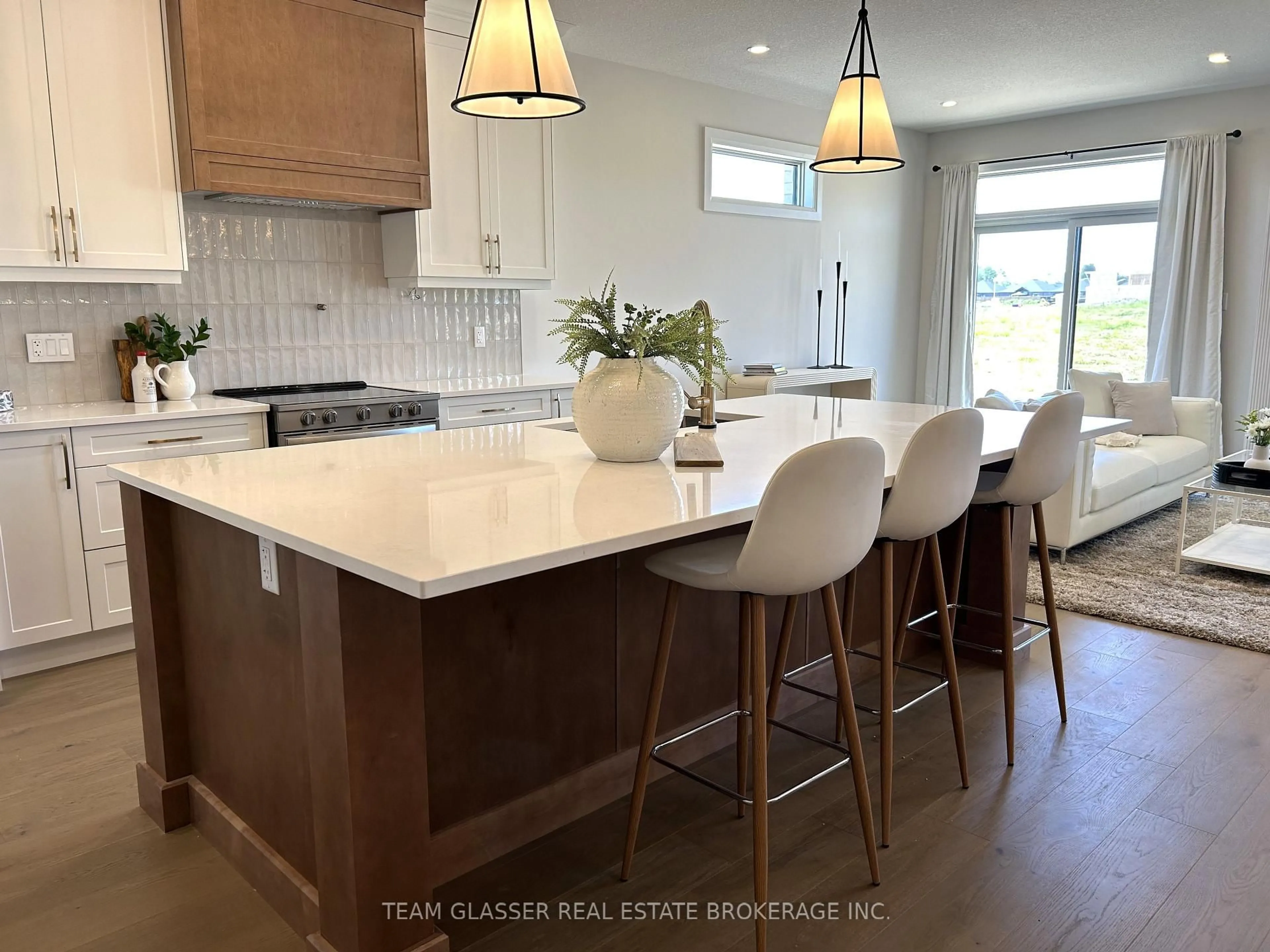 Open concept kitchen, ceramic/tile floor for 70 (Lot 94) Benner Blvd, Middlesex Centre Ontario N0L 1R0