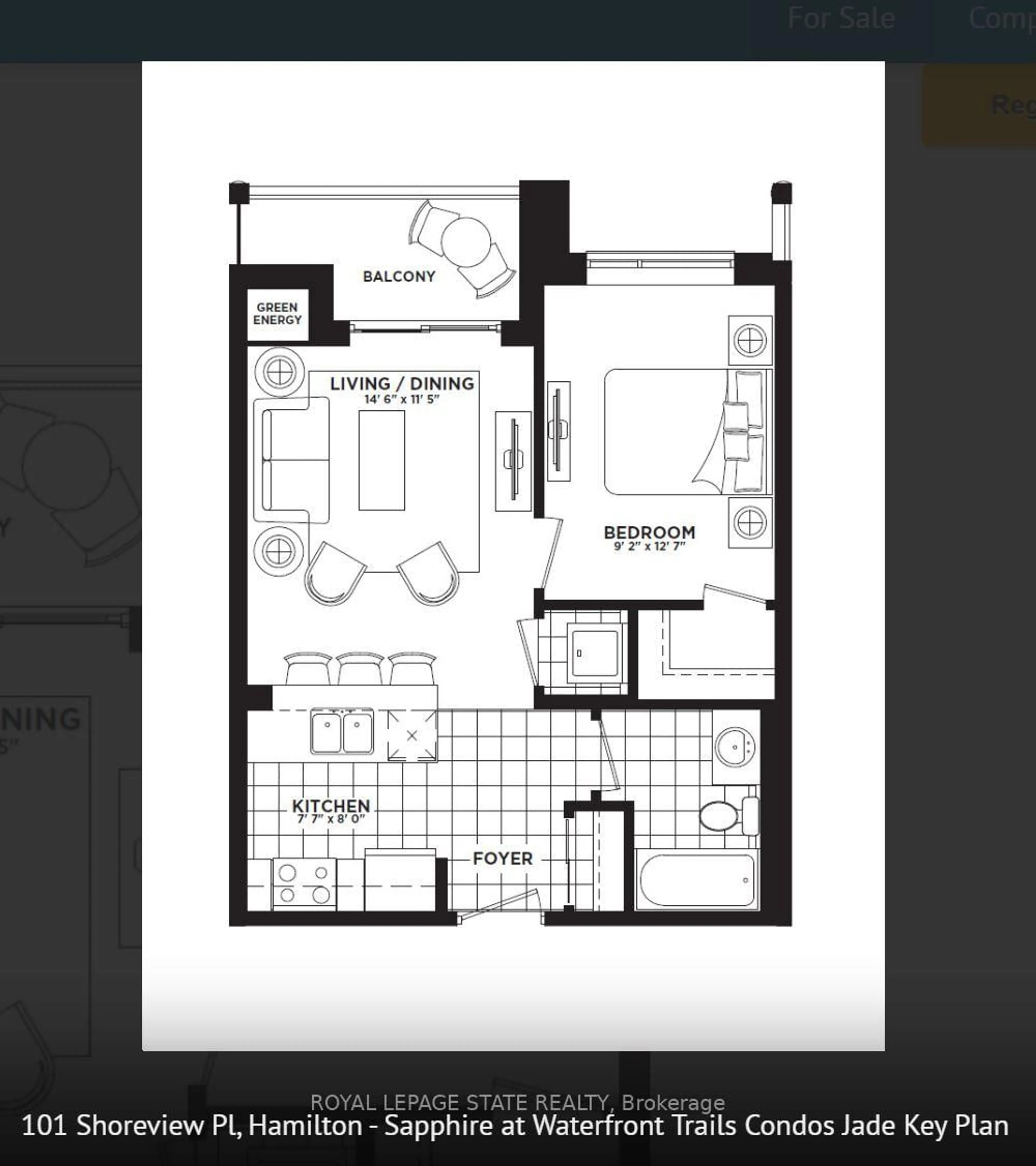Floor plan for 101 Shoreview Pl #123, Hamilton Ontario L8E 0K2