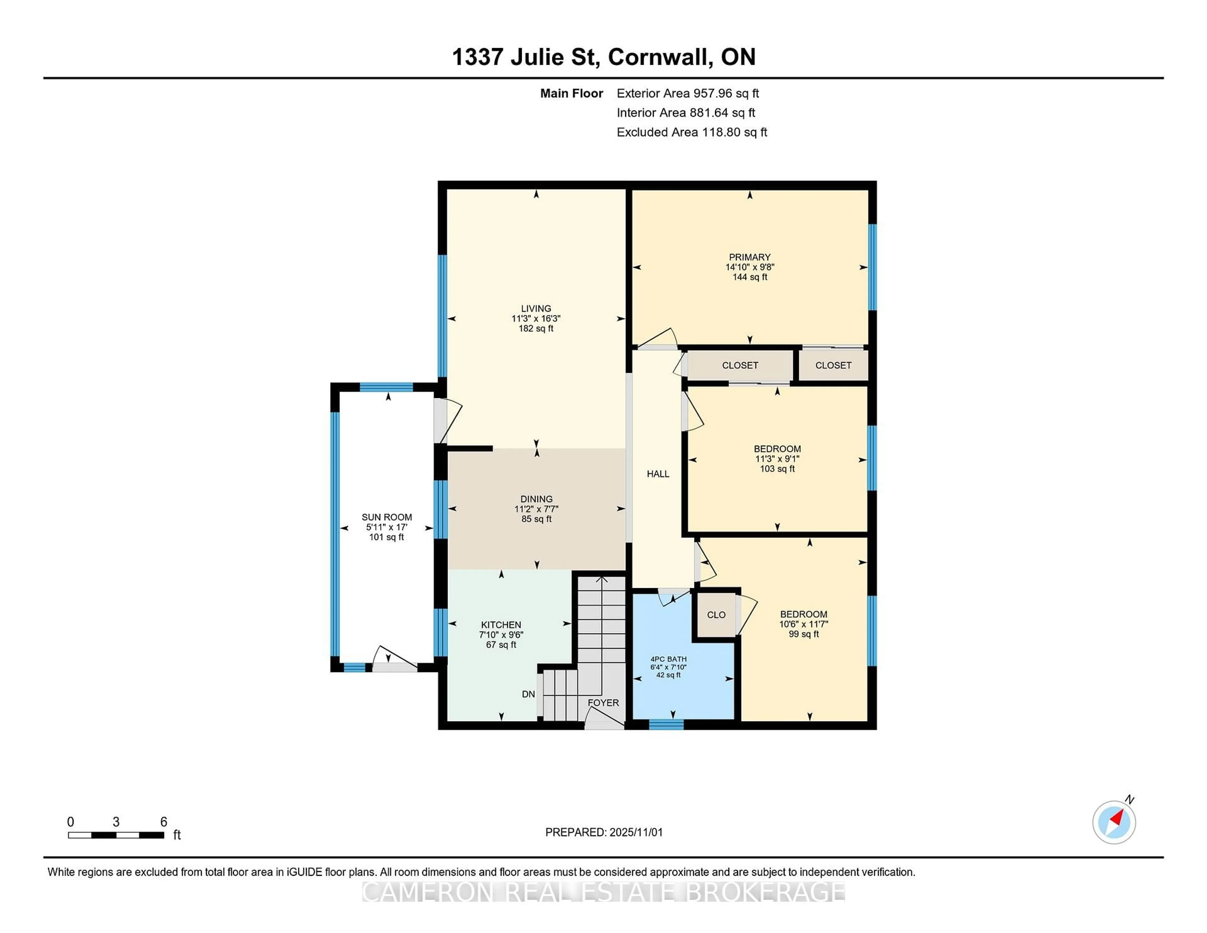 Floor plan for 1337 Julie St, Cornwall Ontario K6H 3M1