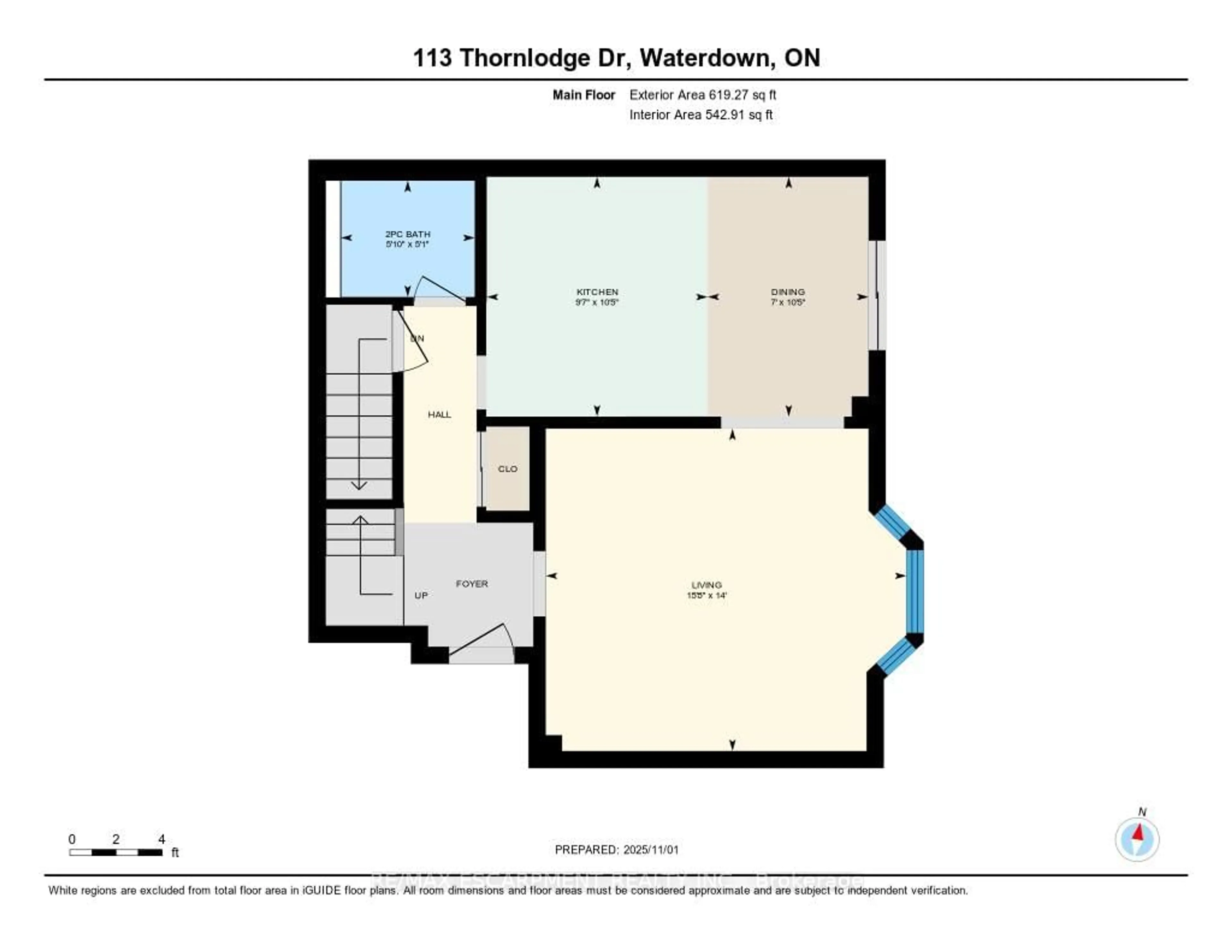 Floor plan for 113 Thornlodge Dr, Hamilton Ontario L8B 0N4
