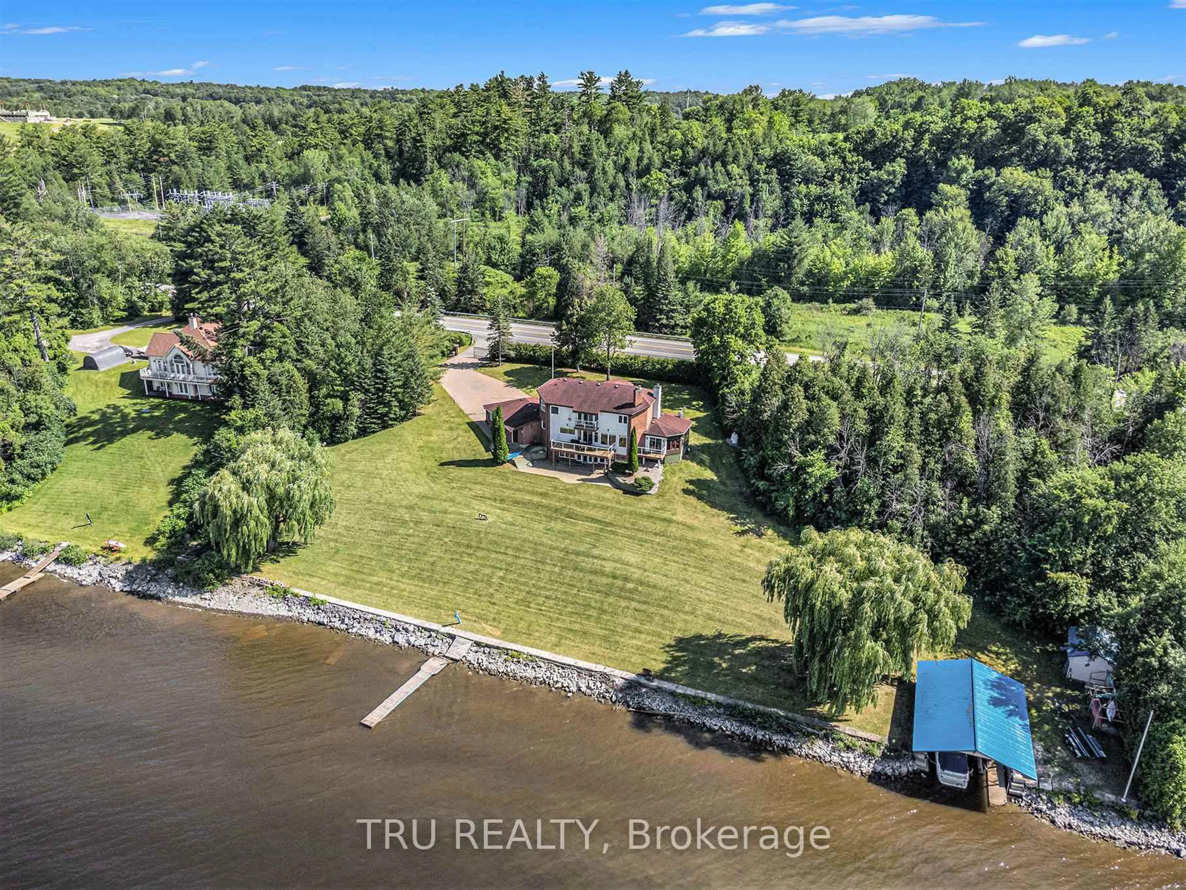 A pic from outside/outdoor area/front of a property/back of a property/a pic from drone, water/lake/river/ocean view for 1915 REGIONAL ROAD 174 Highway, Ottawa Ontario K4C 1H5