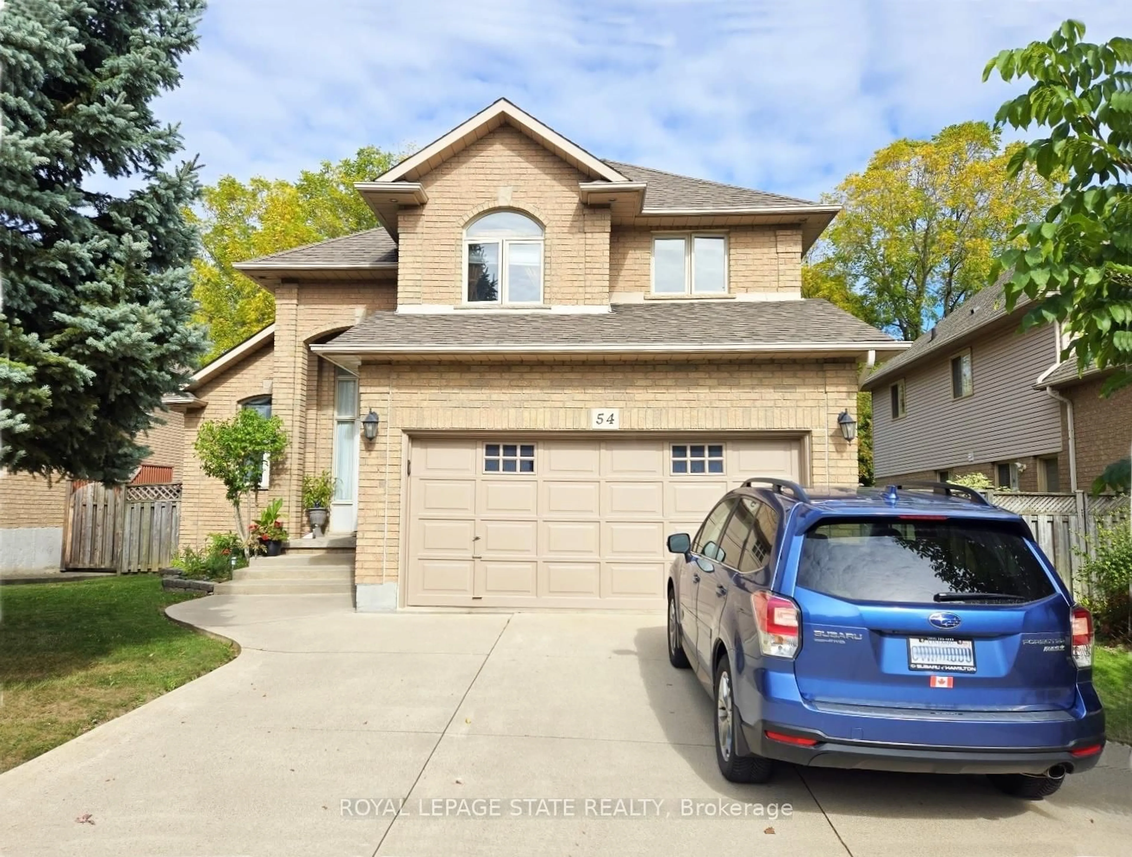 Home with brick exterior material, street for 54 Falconridge Dr, Hamilton Ontario L9B 2P3