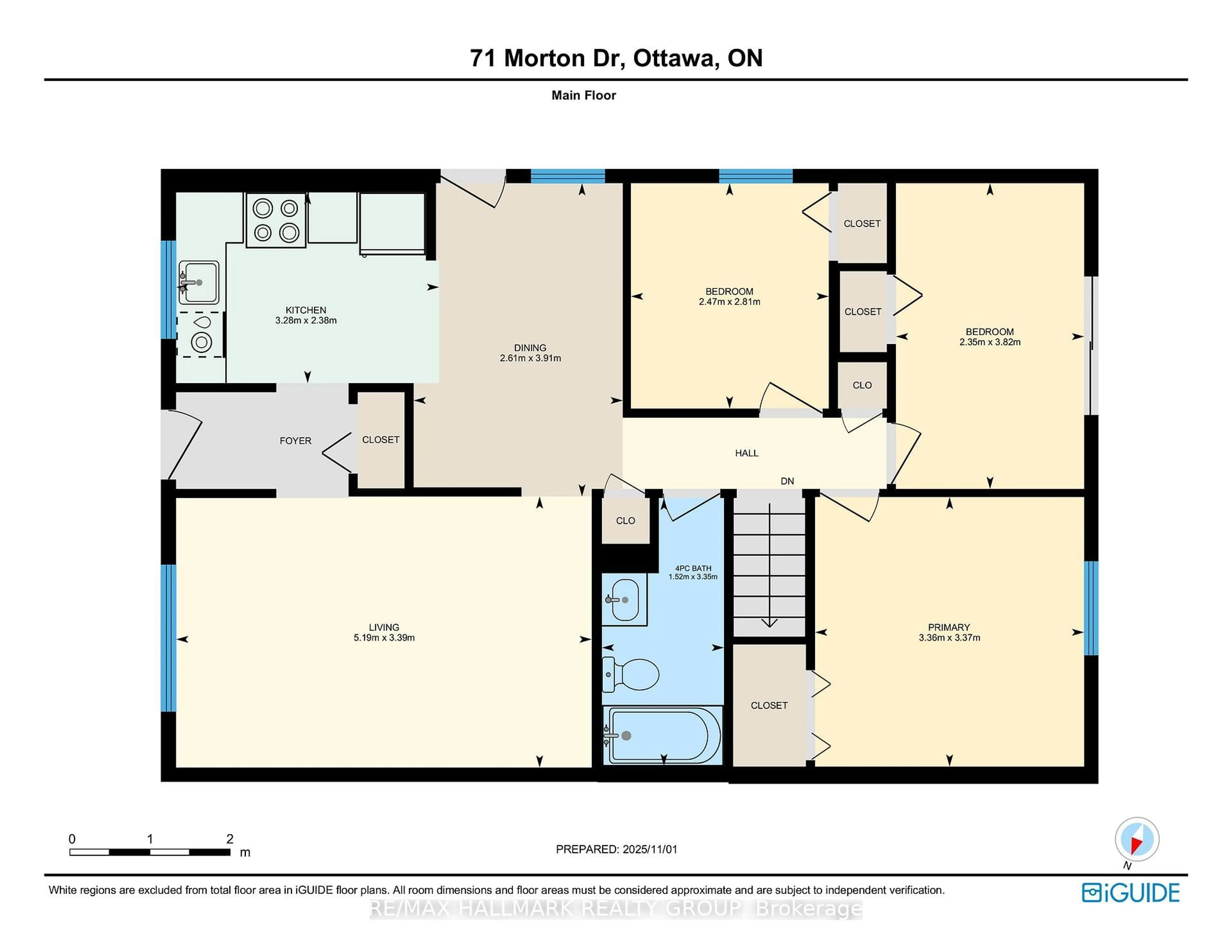 Floor plan for 71 Morton Dr, Ottawa Ontario K2L 1W9