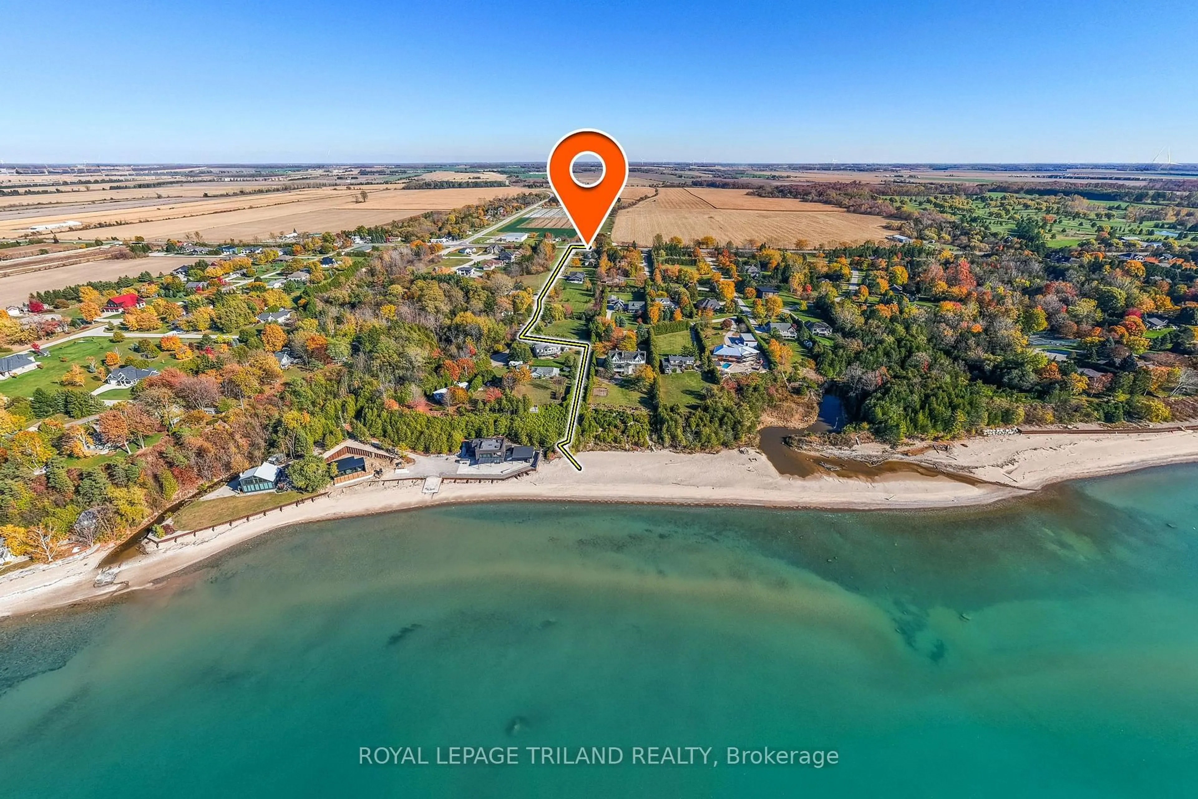 A pic from outside/outdoor area/front of a property/back of a property/a pic from drone, water/lake/river/ocean view for 72777 Bluewater Highway, Bluewater Ontario N0M 2T0