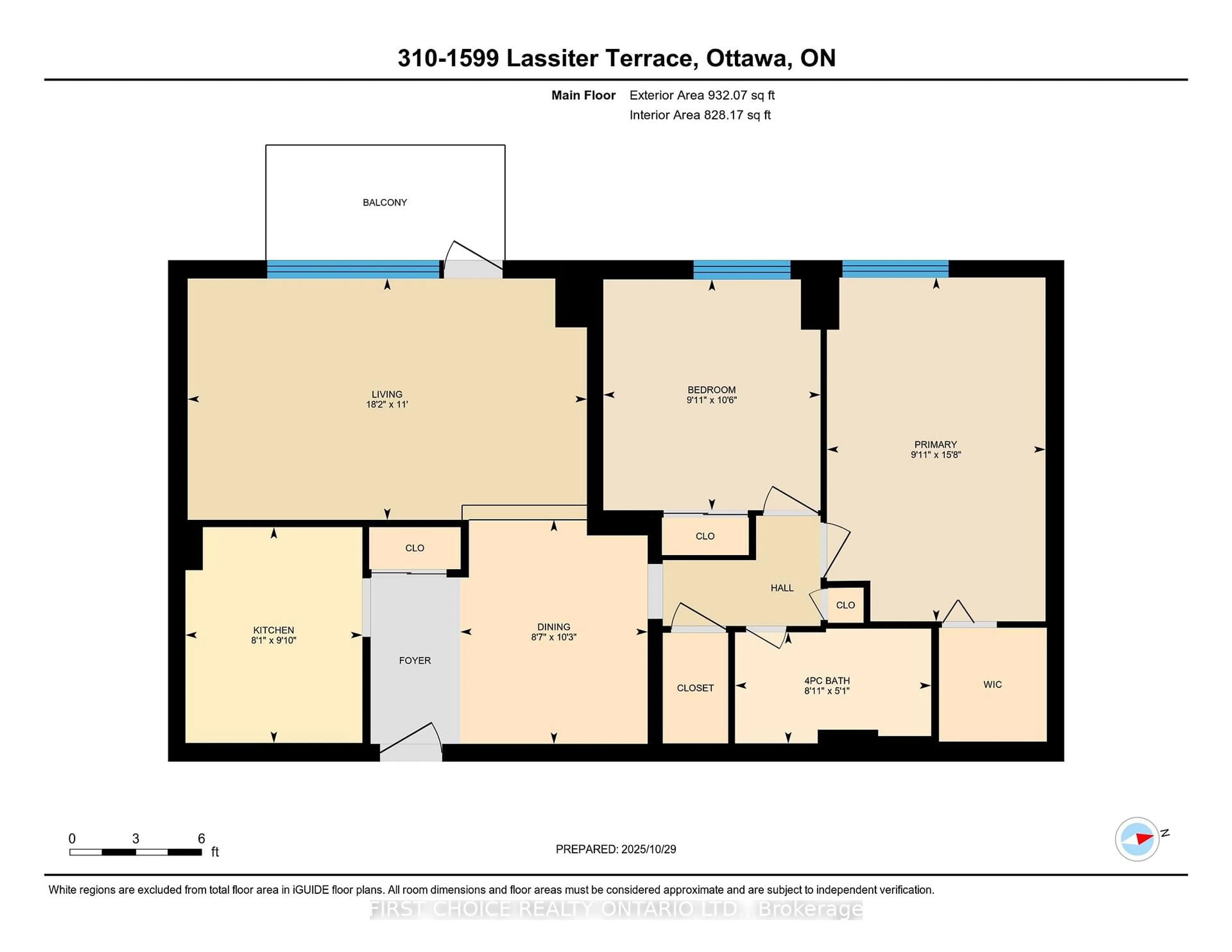 Floor plan for 1599 Lassiter Terr #217, Ottawa Ontario K1J 8R6