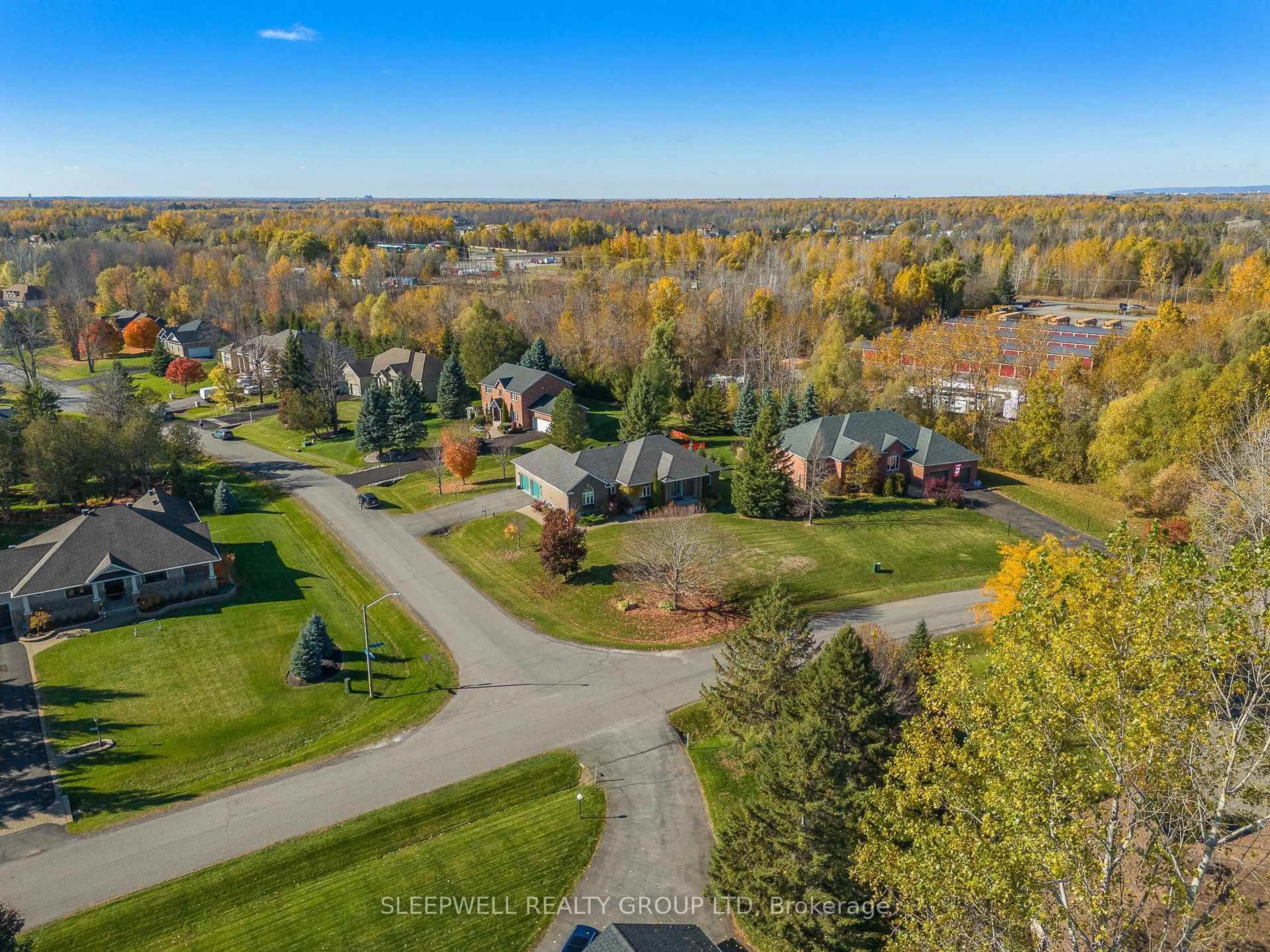 A pic from outside/outdoor area/front of a property/back of a property/a pic from drone, unknown for 1040 Misty Morning Lane, Greely Ontario K4P 1P8