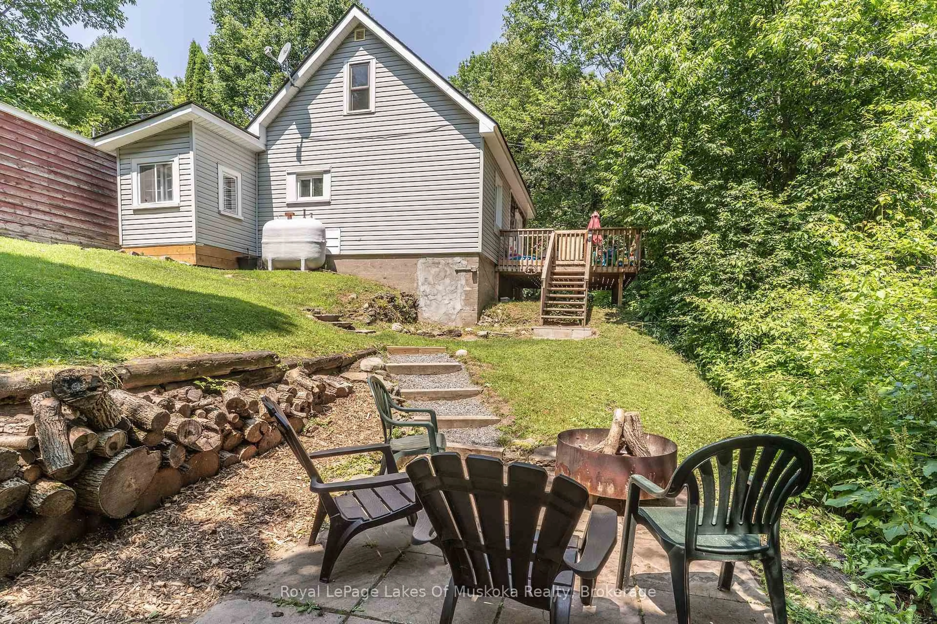 Patio, water/lake/river/ocean view for 31 Florence St, Huntsville Ontario P1H 1V4