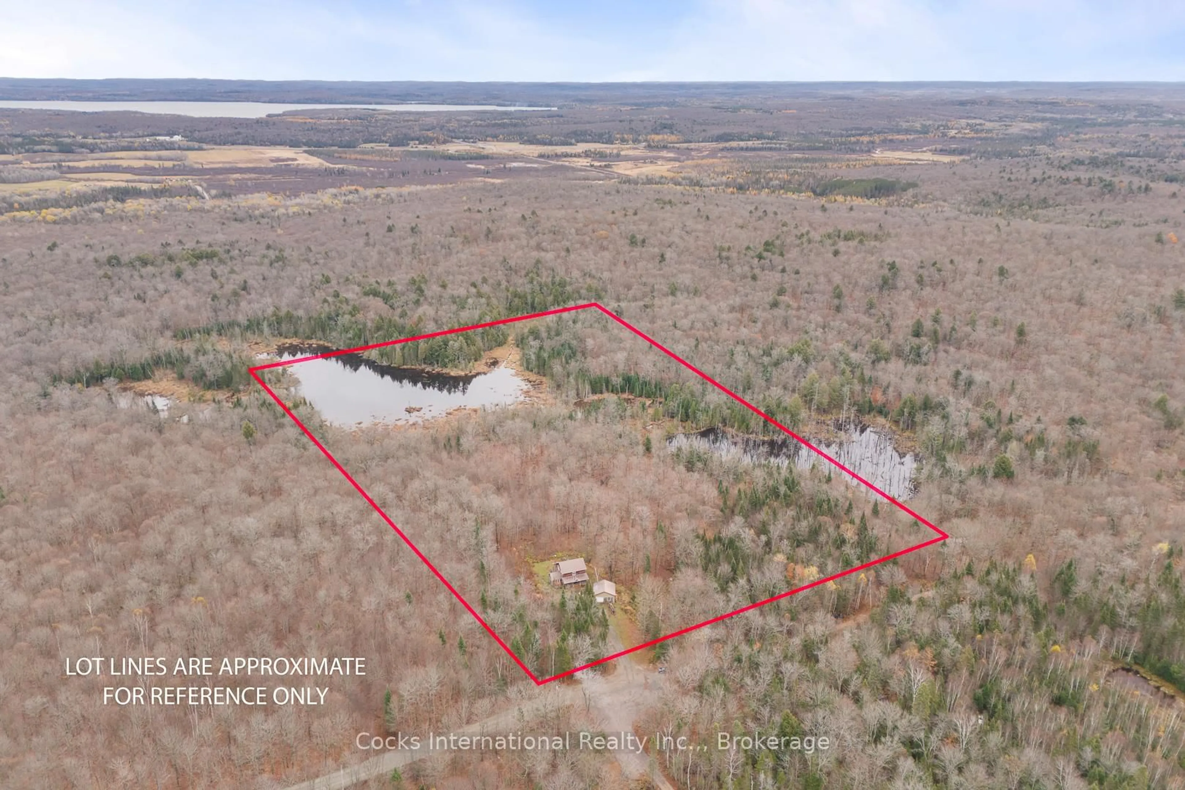 A pic from outside/outdoor area/front of a property/back of a property/a pic from drone, water/lake/river/ocean view for 621 Chapman Strong Rd, Strong Ontario P0A 1Z0