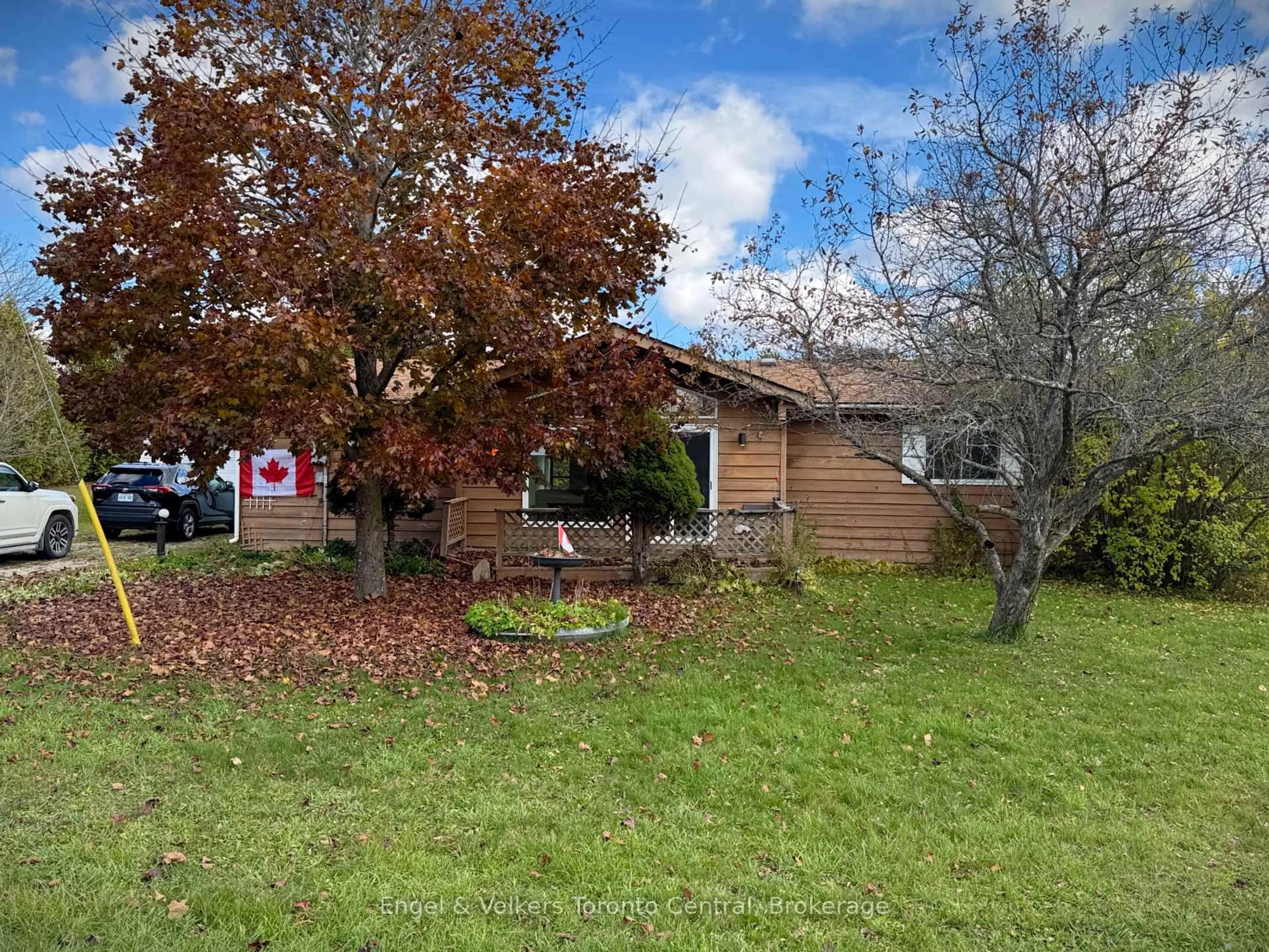 A pic from outside/outdoor area/front of a property/back of a property/a pic from drone, street for 209 Evans St, Grey Highlands Ontario N0C 1E0