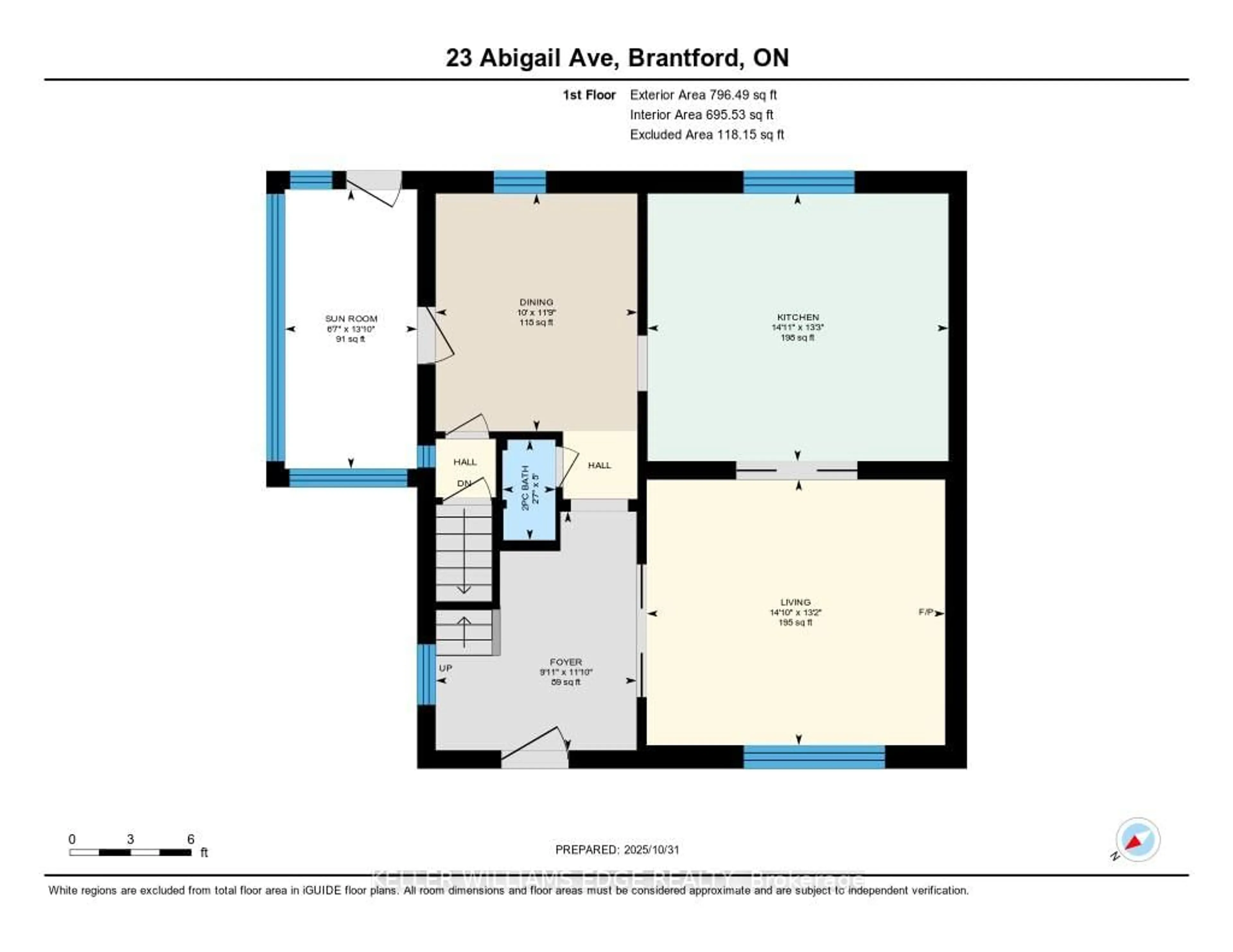 Floor plan for 23 Abigail Ave, Brantford Ontario N3R 4R8