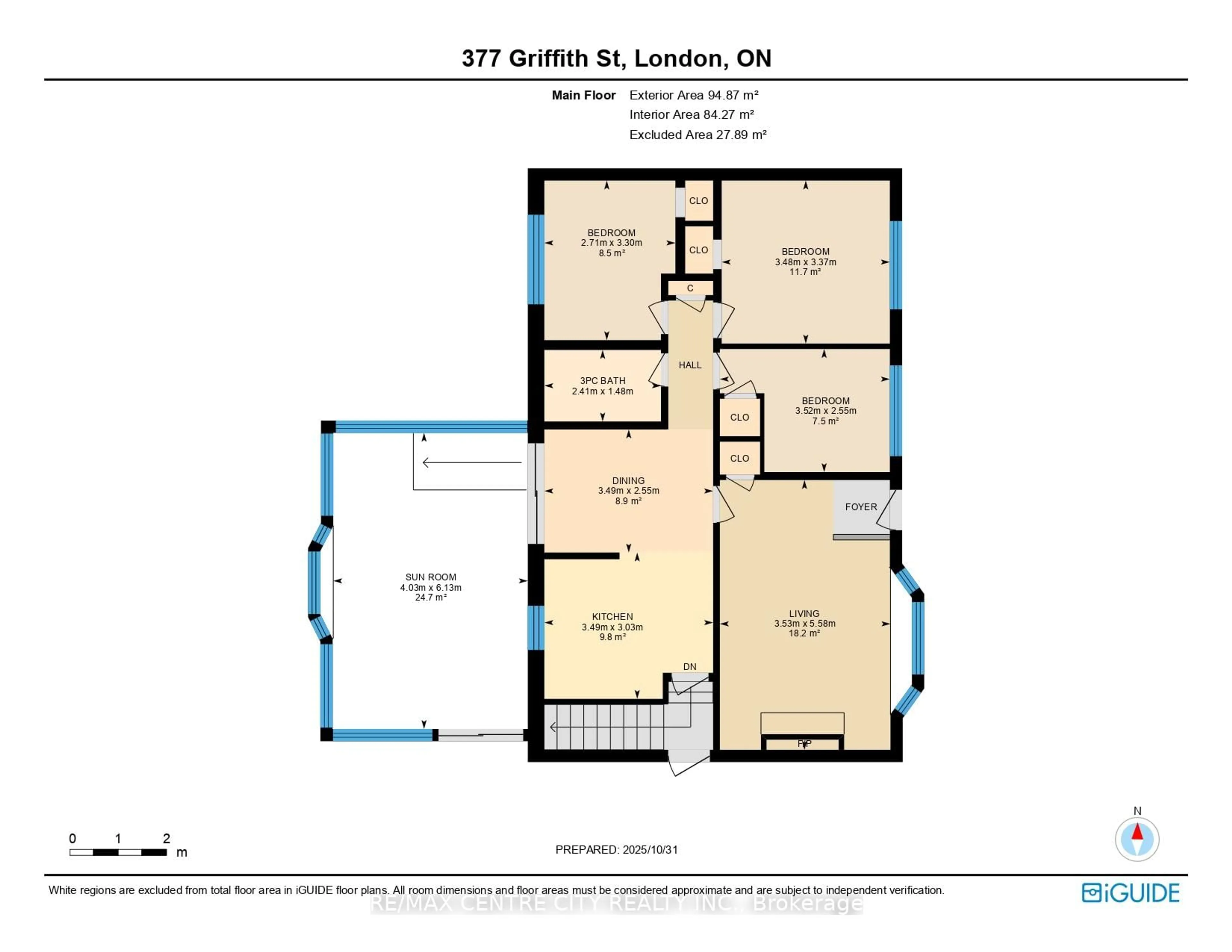 Floor plan for 377 Griffith St, London South Ontario N6K 2S1