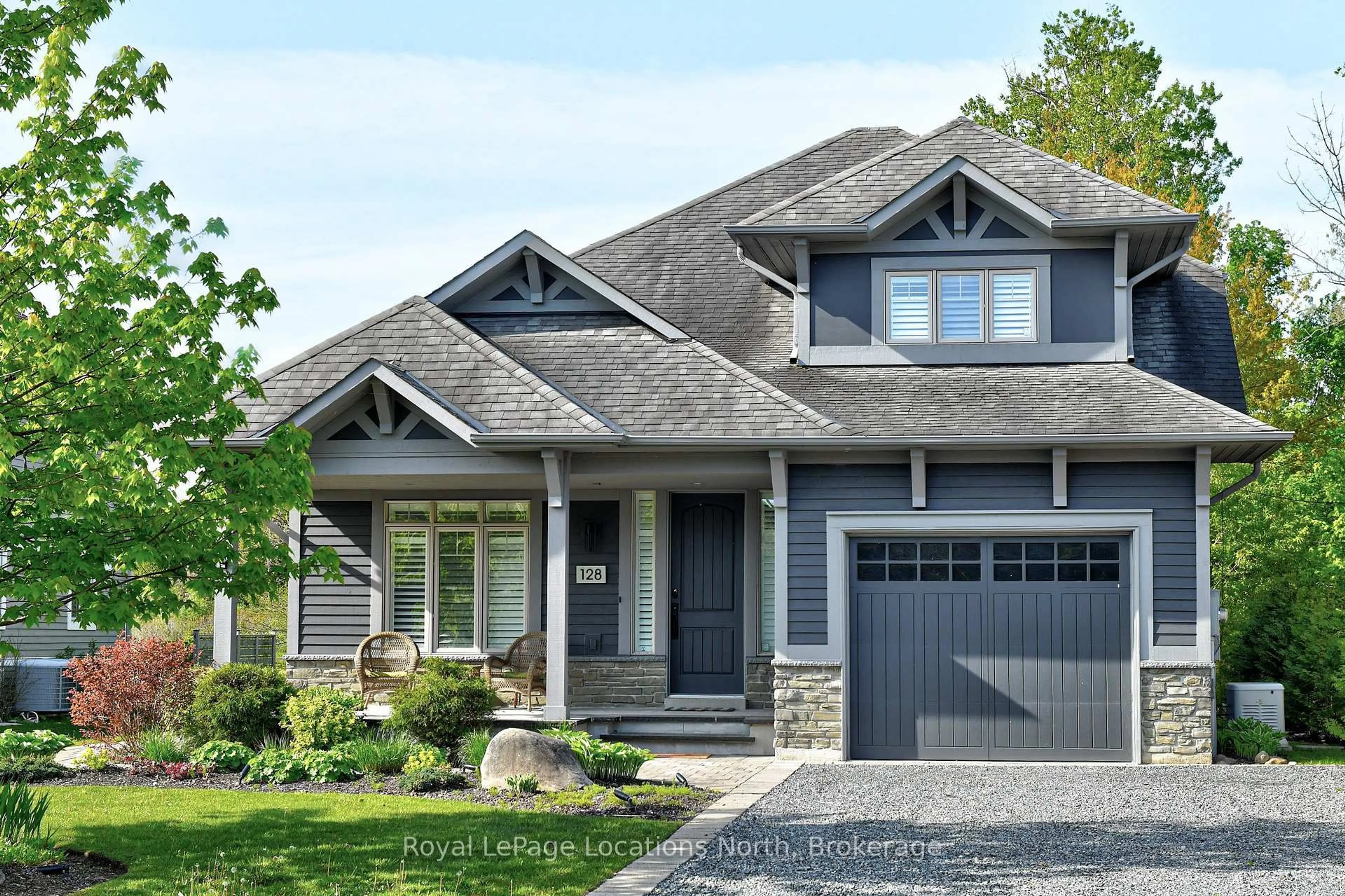 Home with brick exterior material, street for 128 Rankin's Cres, Blue Mountains Ontario N0H 2P0