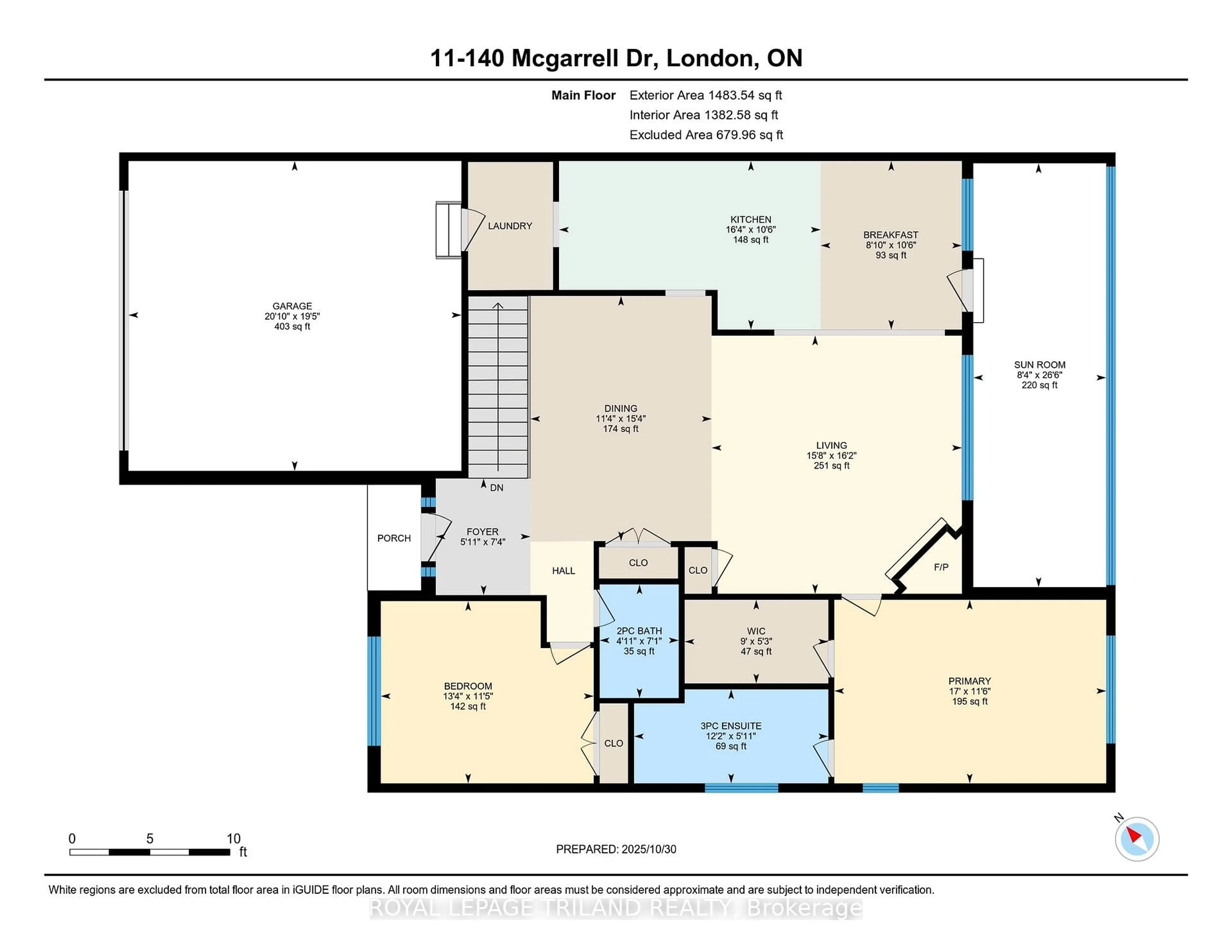 Floor plan for 140 McGarrell Dr #11, London North Ontario N6G 5J1