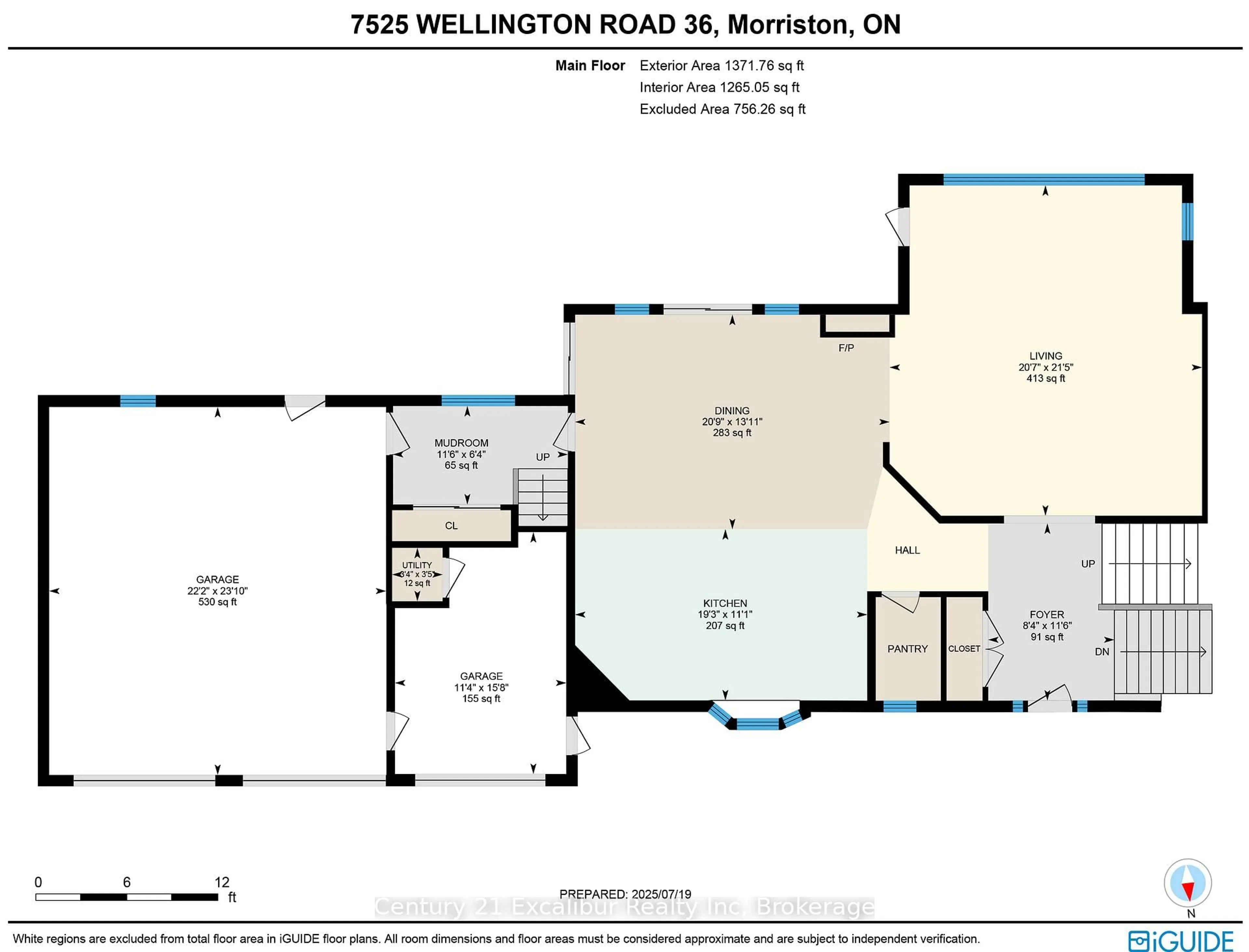Floor plan for 7525 WELLINGTON RD 36, Puslinch Ontario N0B 2L0