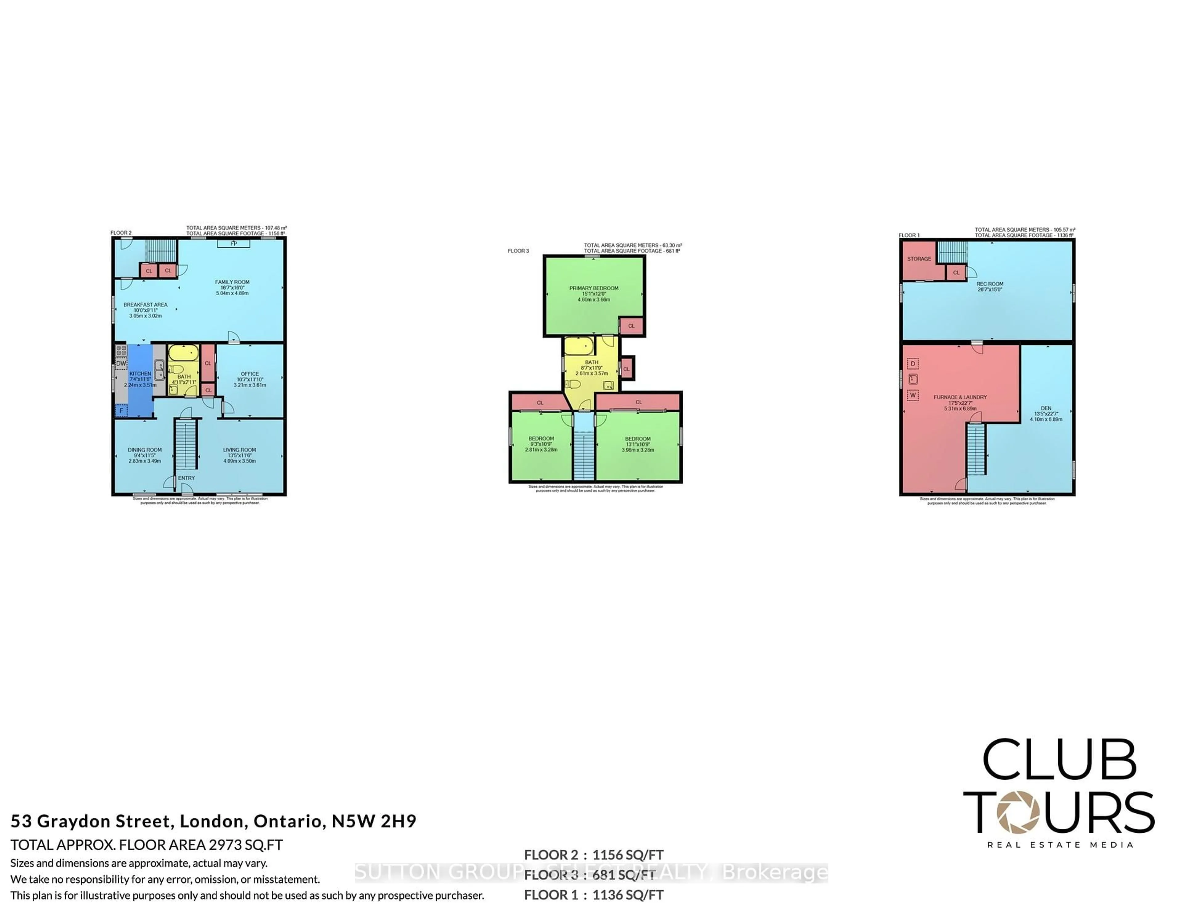 Floor plan for 53 Graydon St, London East Ontario N5W 2H9