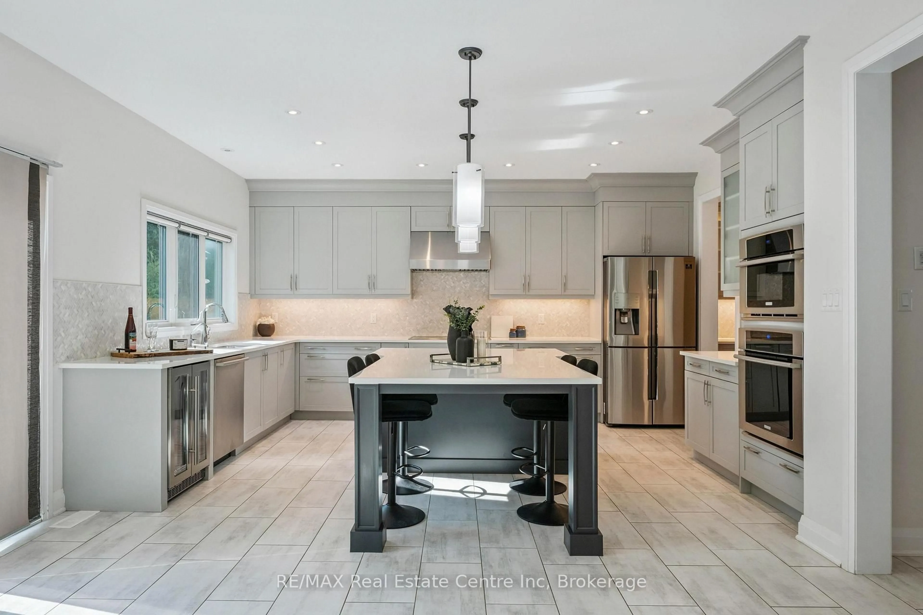 Contemporary kitchen, ceramic/tile floor for 31 EMENY Lane, Guelph Ontario N1L 0H3