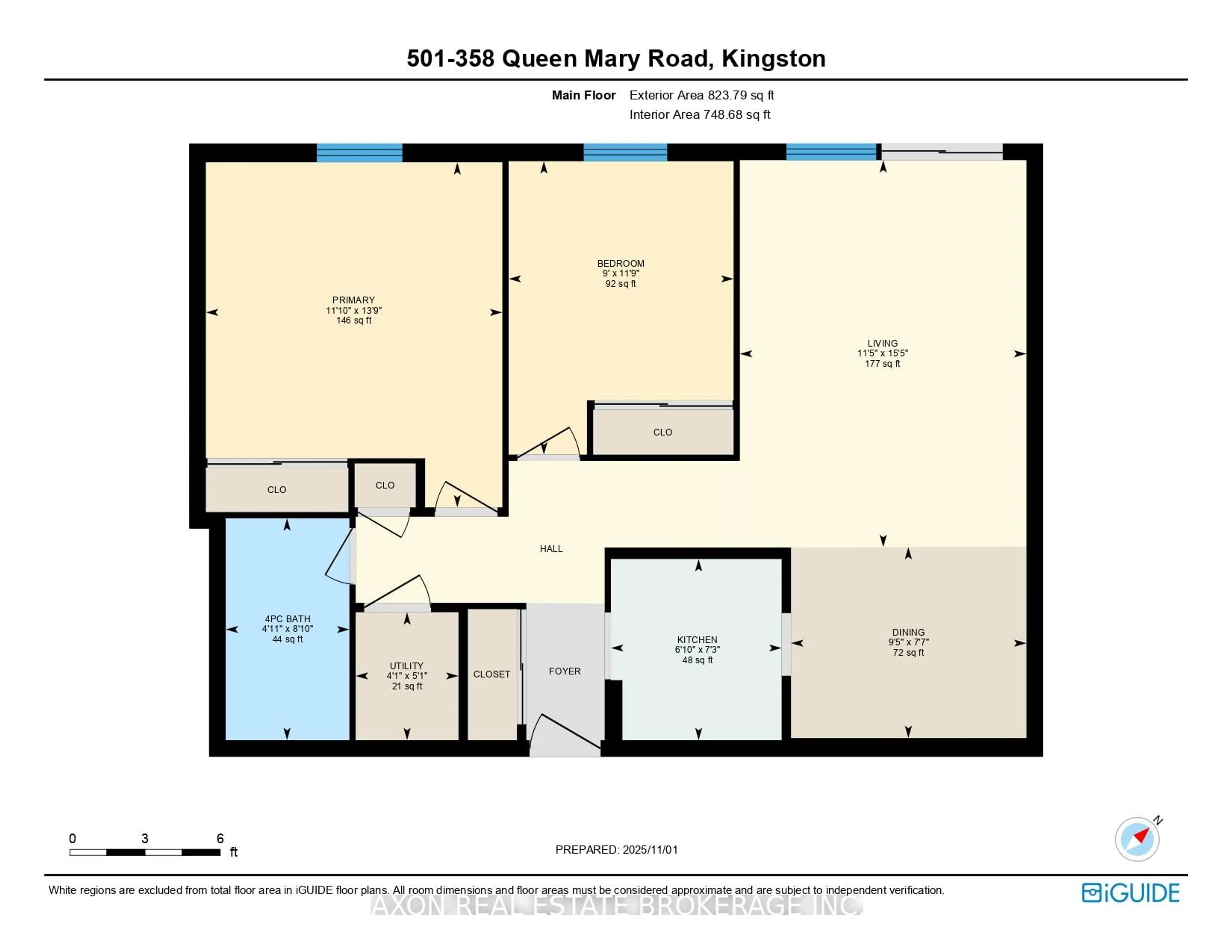 Floor plan for 358 Queen Mary Rd #501, Kingston Ontario K7M 7E8