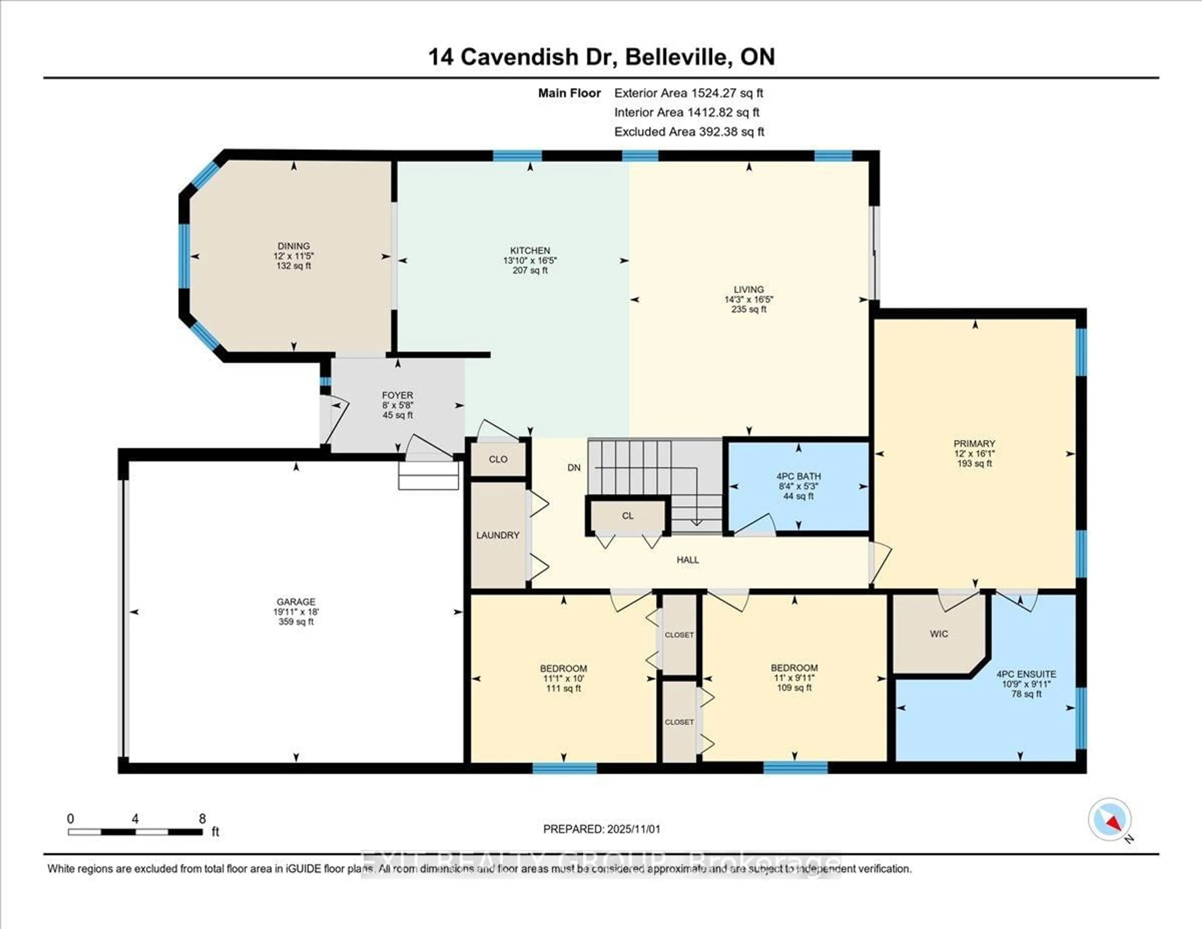 Floor plan for 14 Cavendish Dr, Belleville Ontario K8N 0C2