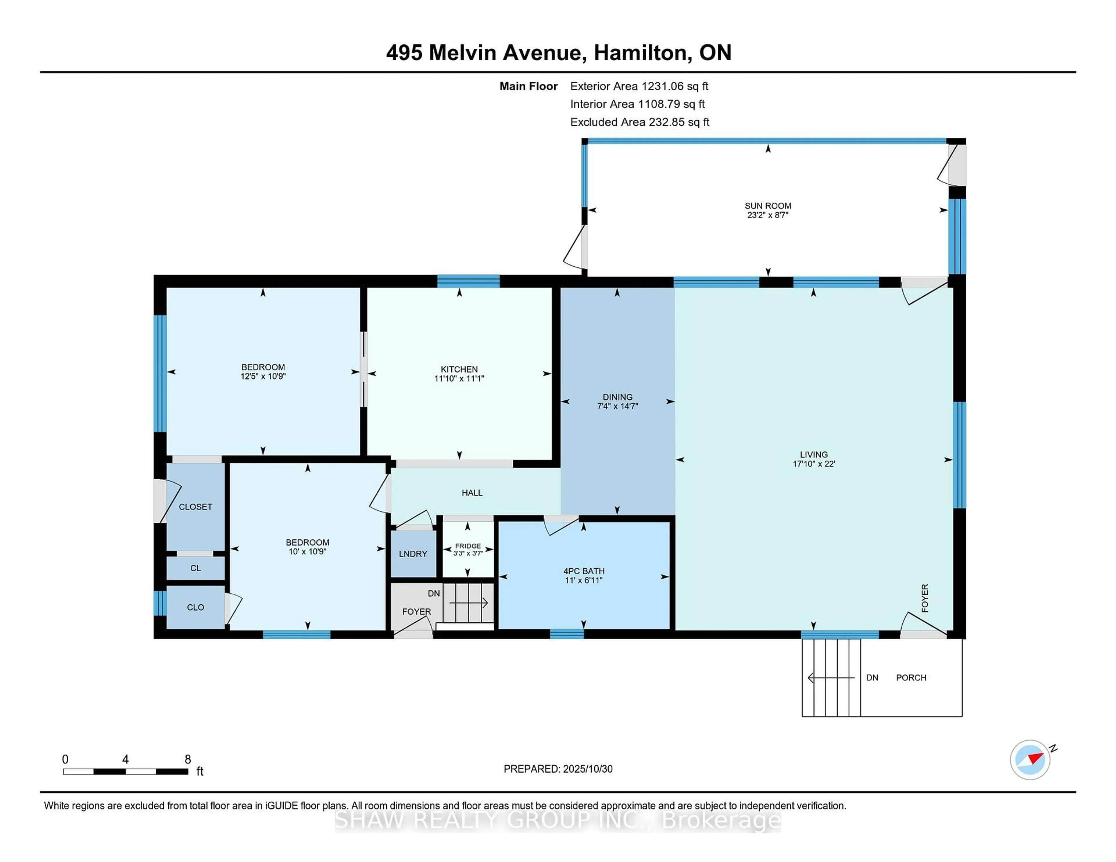 Floor plan for 495 Melvin Ave, Hamilton Ontario L8H 2L9