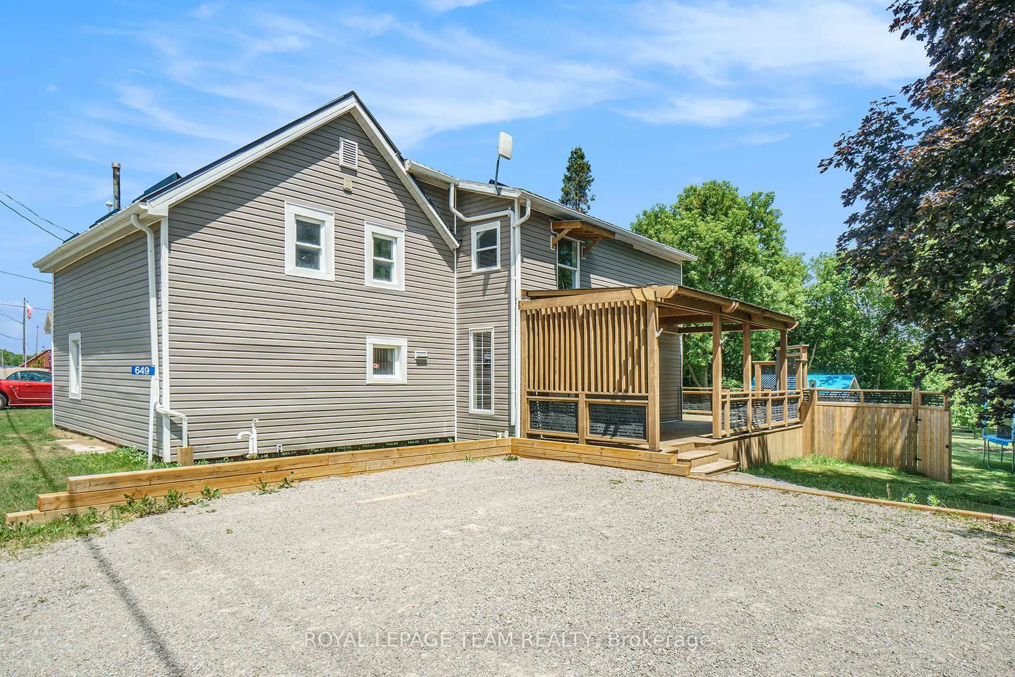 A pic from outside/outdoor area/front of a property/back of a property/a pic from drone, street for 649 County Rd 29 Rd, Elizabethtown-Kitley Ontario K0G 1G0