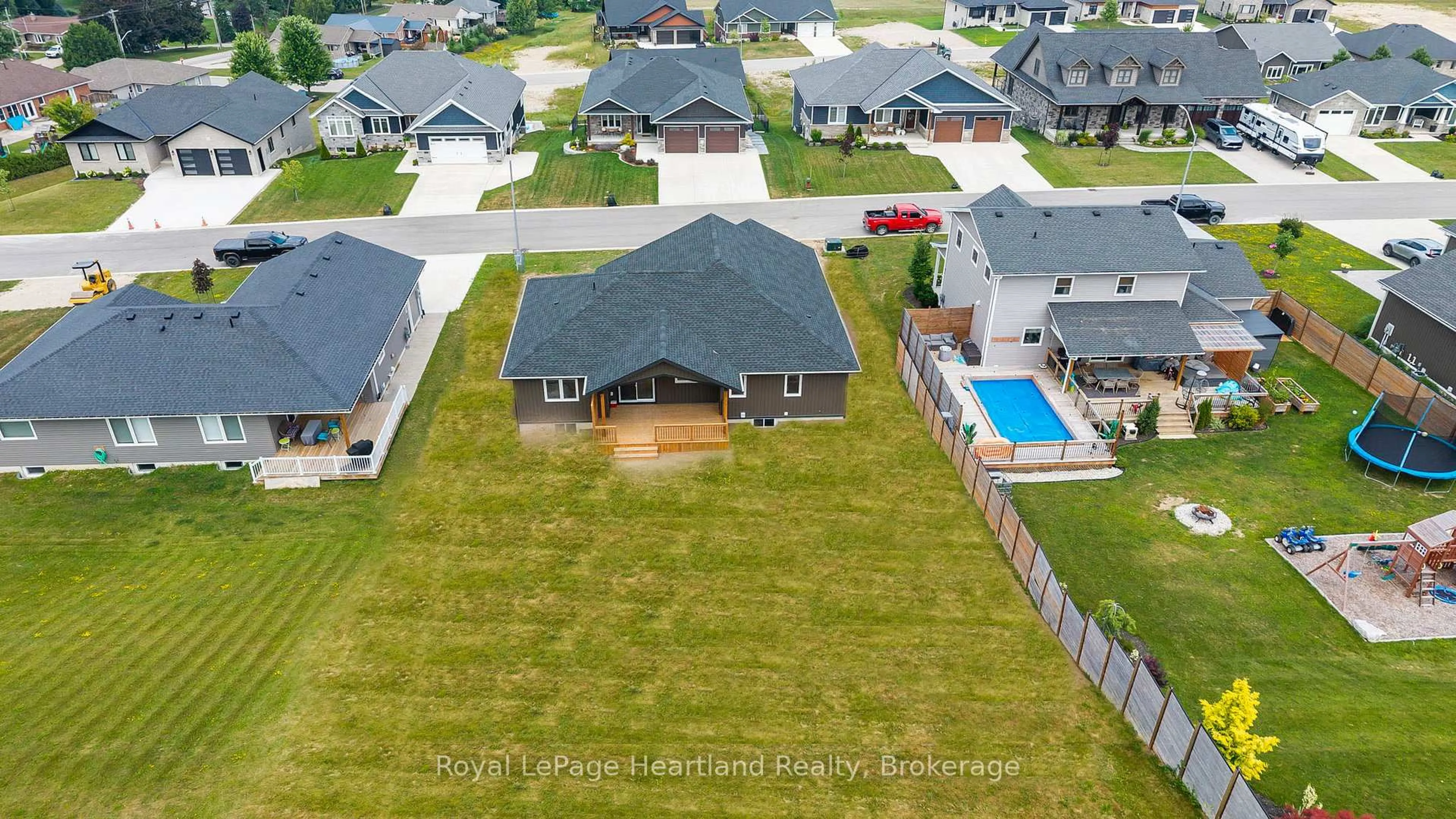A pic from outside/outdoor area/front of a property/back of a property/a pic from drone, street for 6 Noeckerville Hill Dr, South Bruce Ontario N0G 2J0