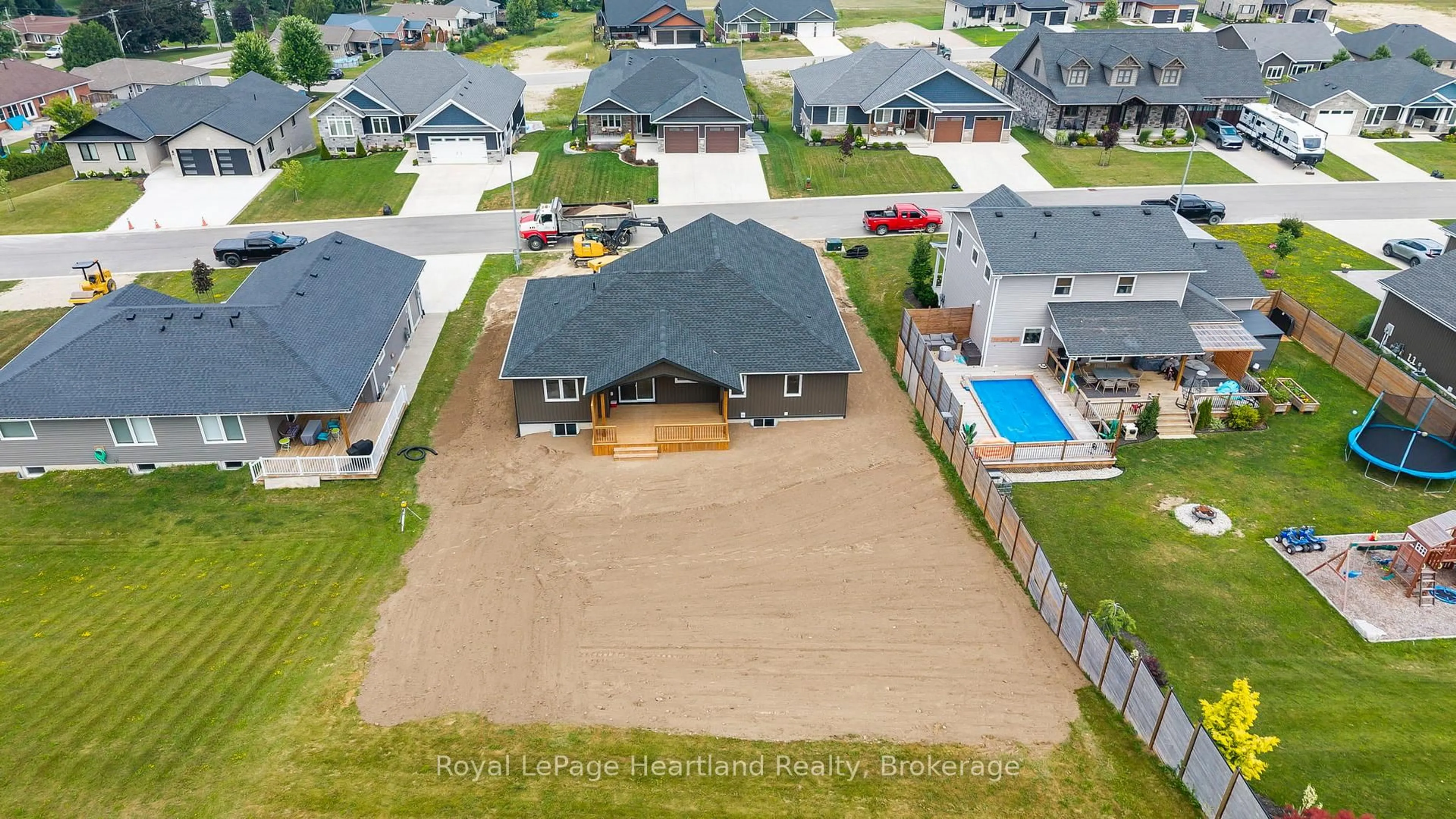 A pic from outside/outdoor area/front of a property/back of a property/a pic from drone, water/lake/river/ocean view for 6 Noeckerville Hill Dr, South Bruce Ontario N0G 2J0