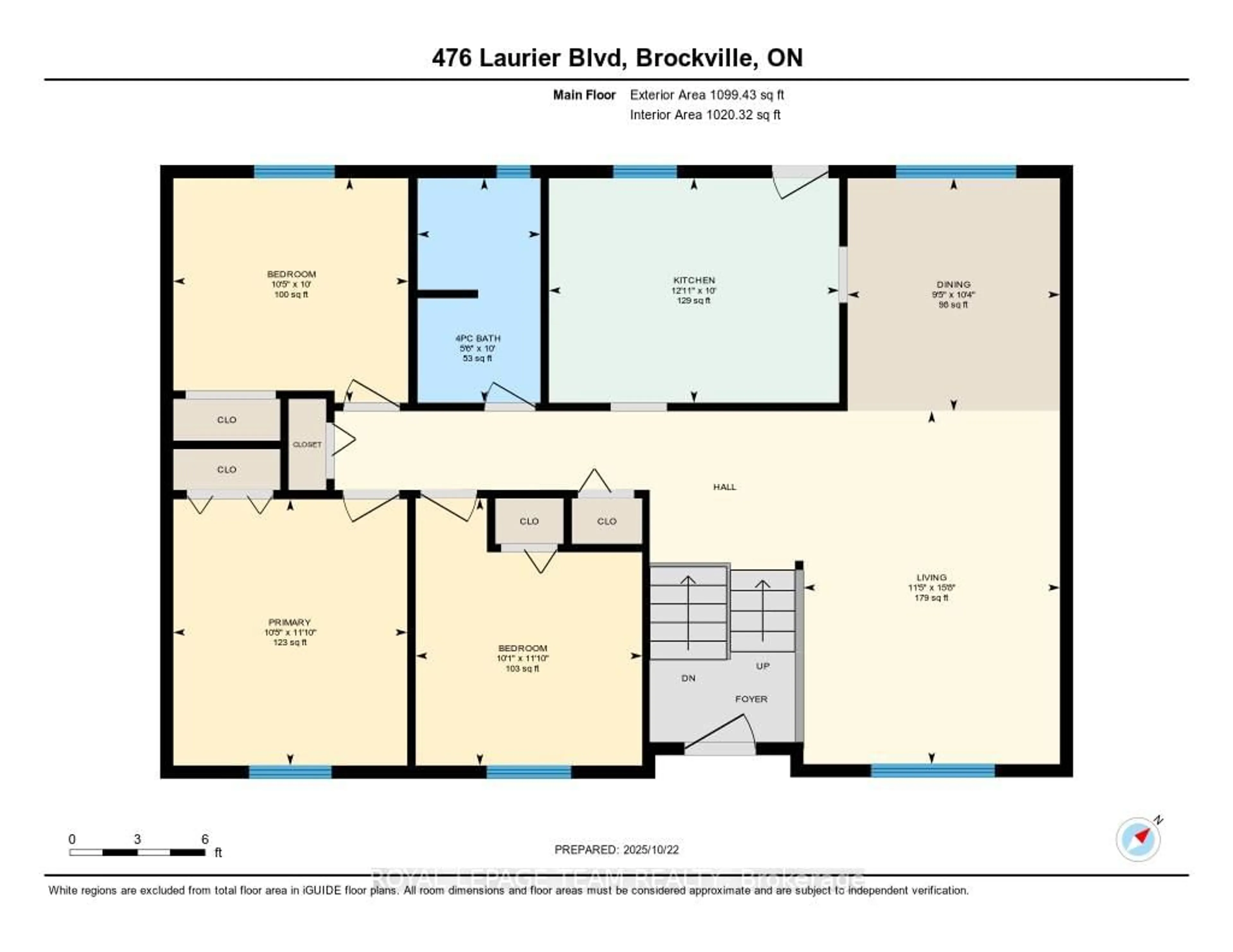 Floor plan for 476 Laurier Blvd, Brockville Ontario K6V 6C5
