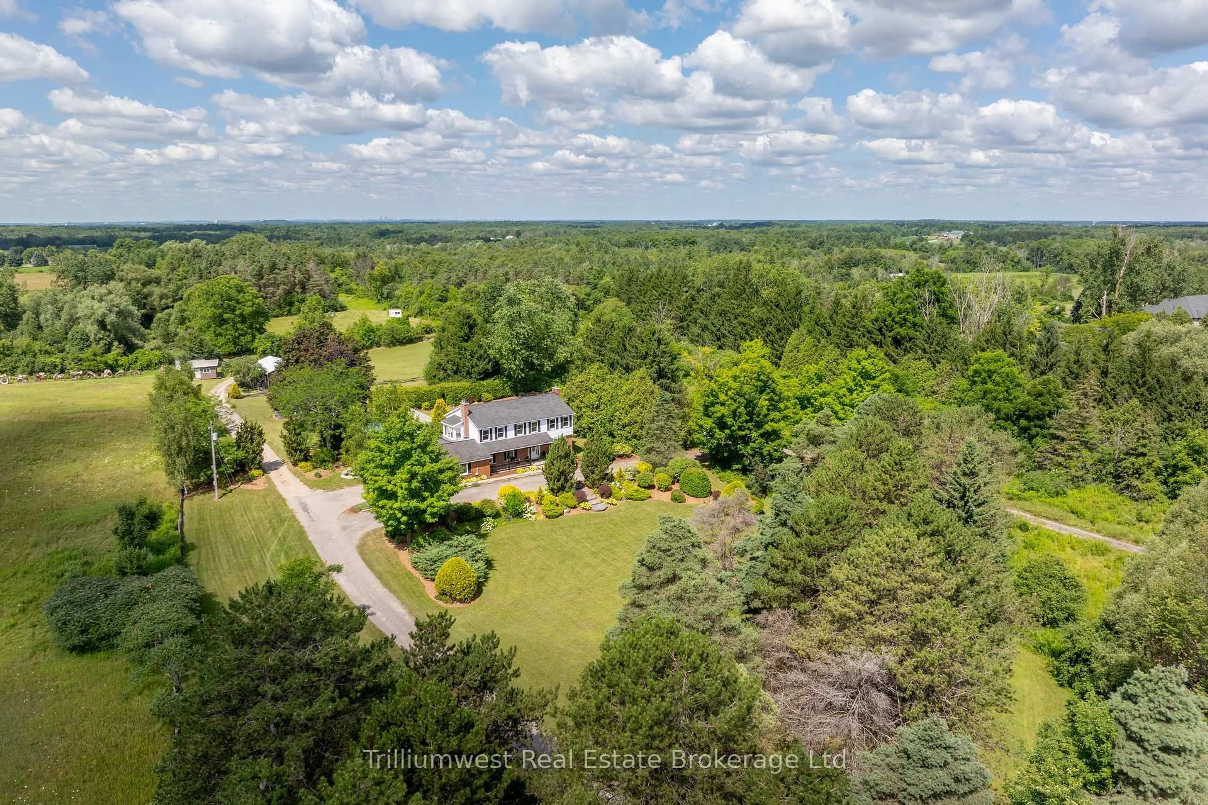 A pic from outside/outdoor area/front of a property/back of a property/a pic from drone, forest/trees view for 4502 Wellington Road 35 Rd, Puslinch Ontario N1H 6J3