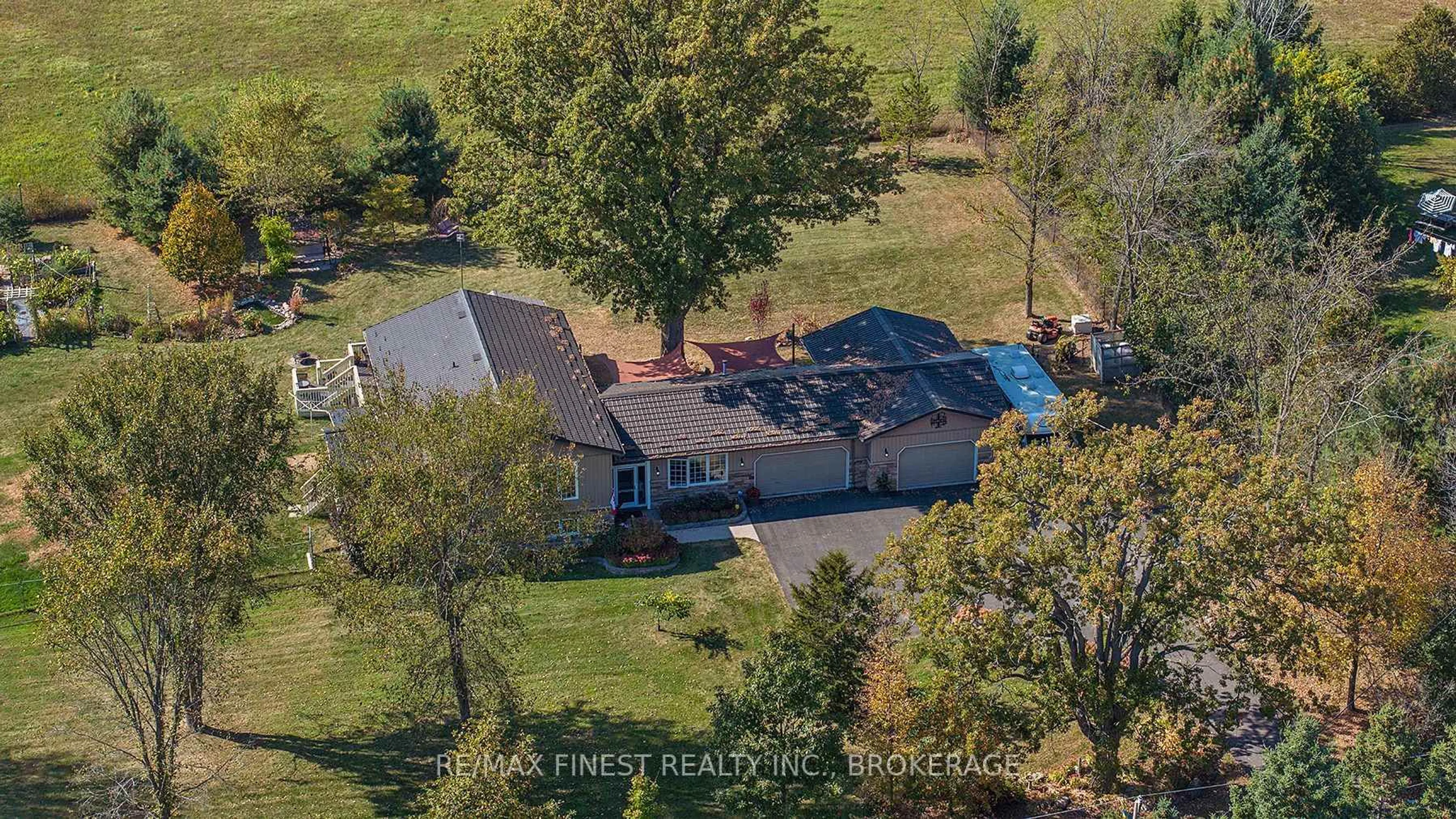 A pic from outside/outdoor area/front of a property/back of a property/a pic from drone, street for 4841 Wolfe Swamp Rd, Harrowsmith Ontario K0H 1V0