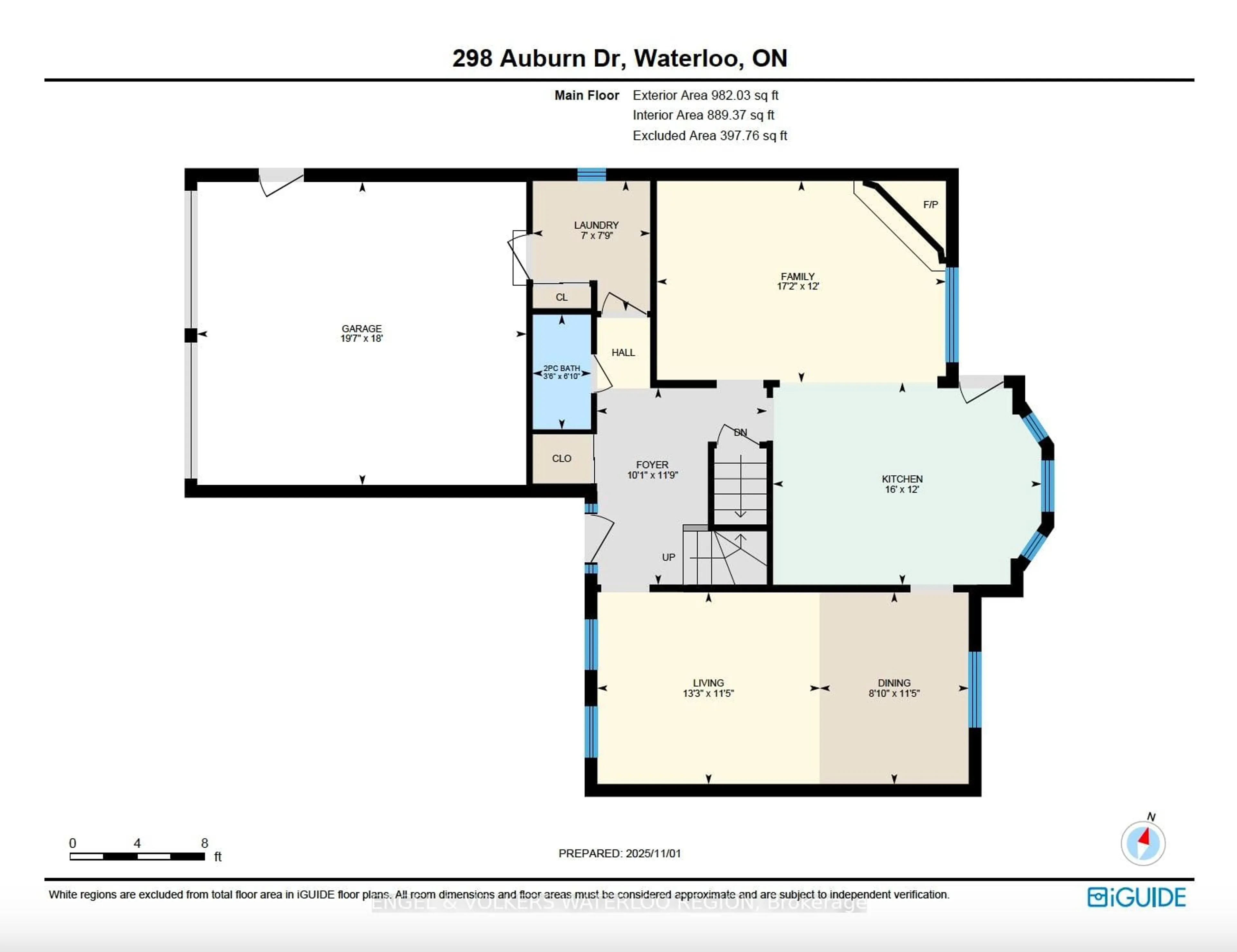 Floor plan for 298 AUBURN Dr, Waterloo Ontario N2K 3J9