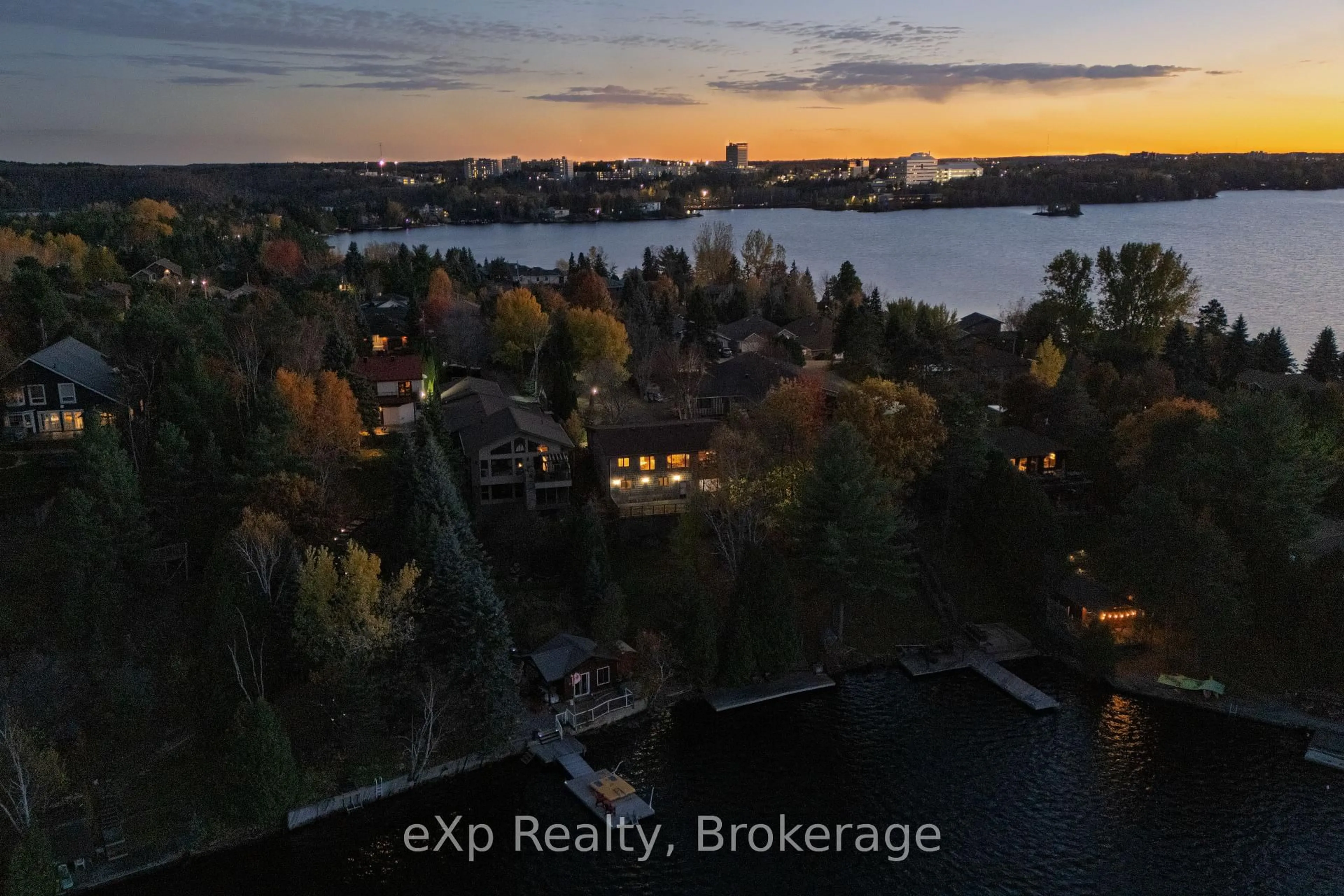 A pic from outside/outdoor area/front of a property/back of a property/a pic from drone, water/lake/river/ocean view for 898 Roderick Ave, Greater Sudbury Ontario P3E 6J5