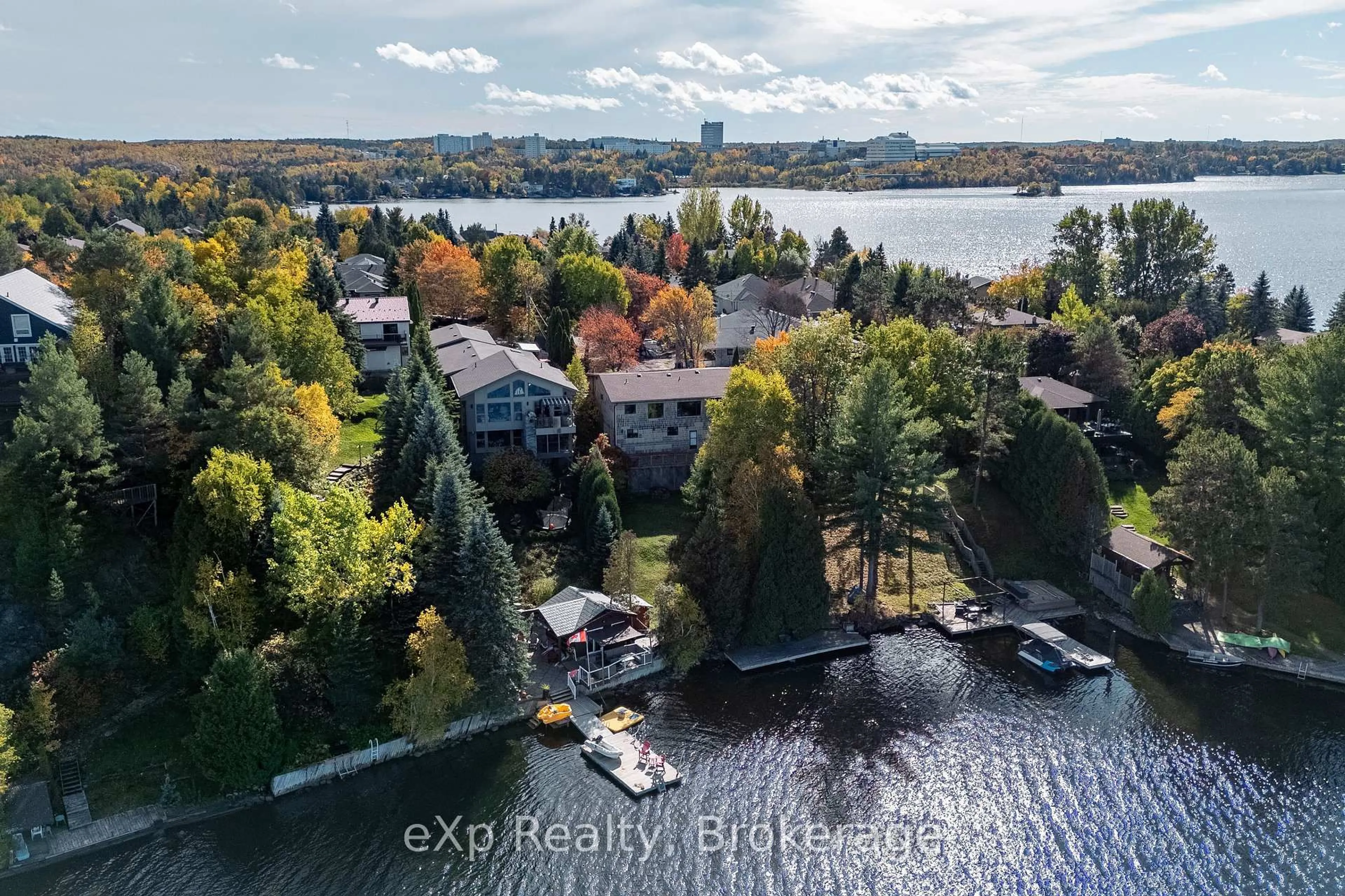 A pic from outside/outdoor area/front of a property/back of a property/a pic from drone, water/lake/river/ocean view for 898 Roderick Ave, Greater Sudbury Ontario P3E 6J5