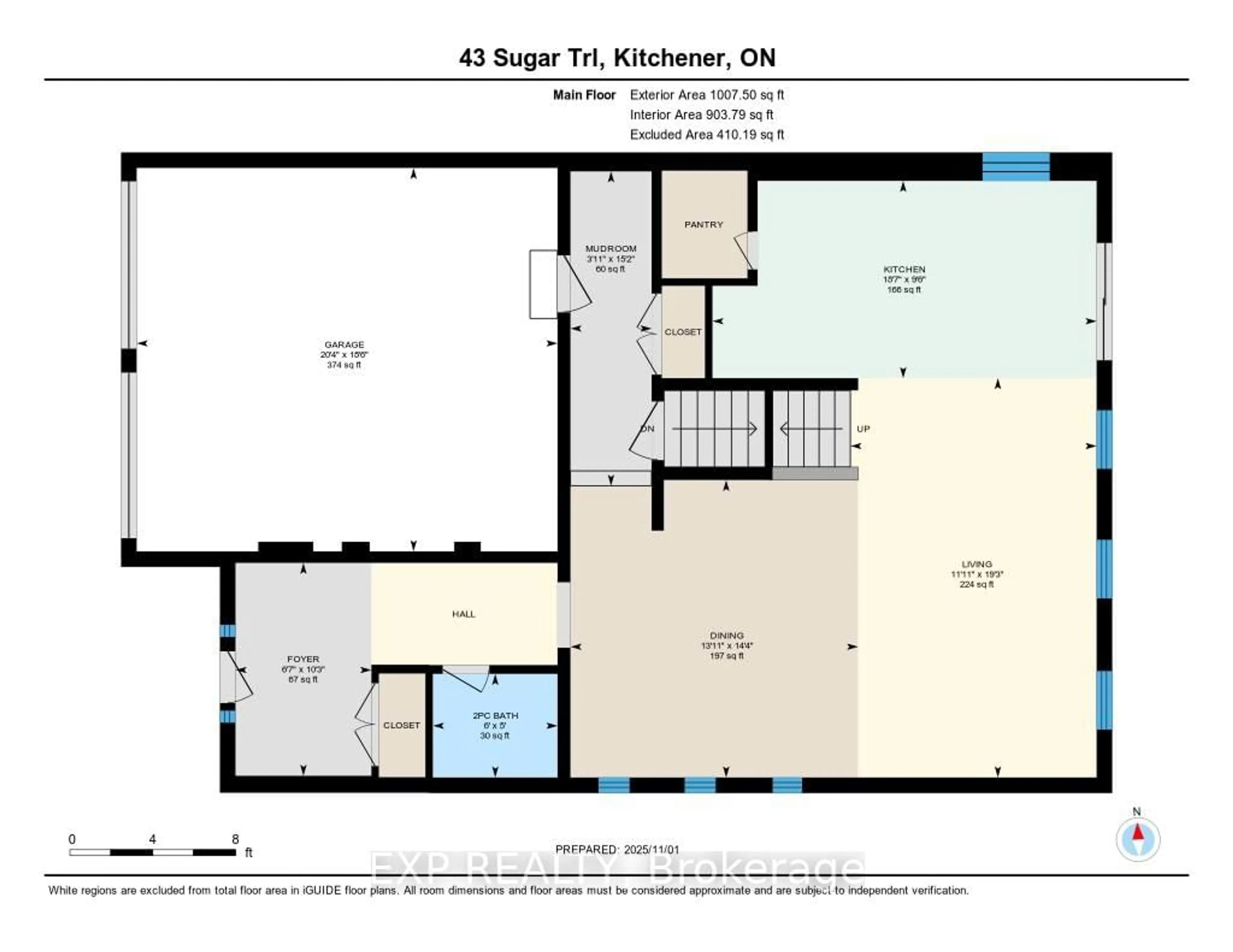 Floor plan for 43 Sugar Tr, Kitchener Ontario N2R 0S5