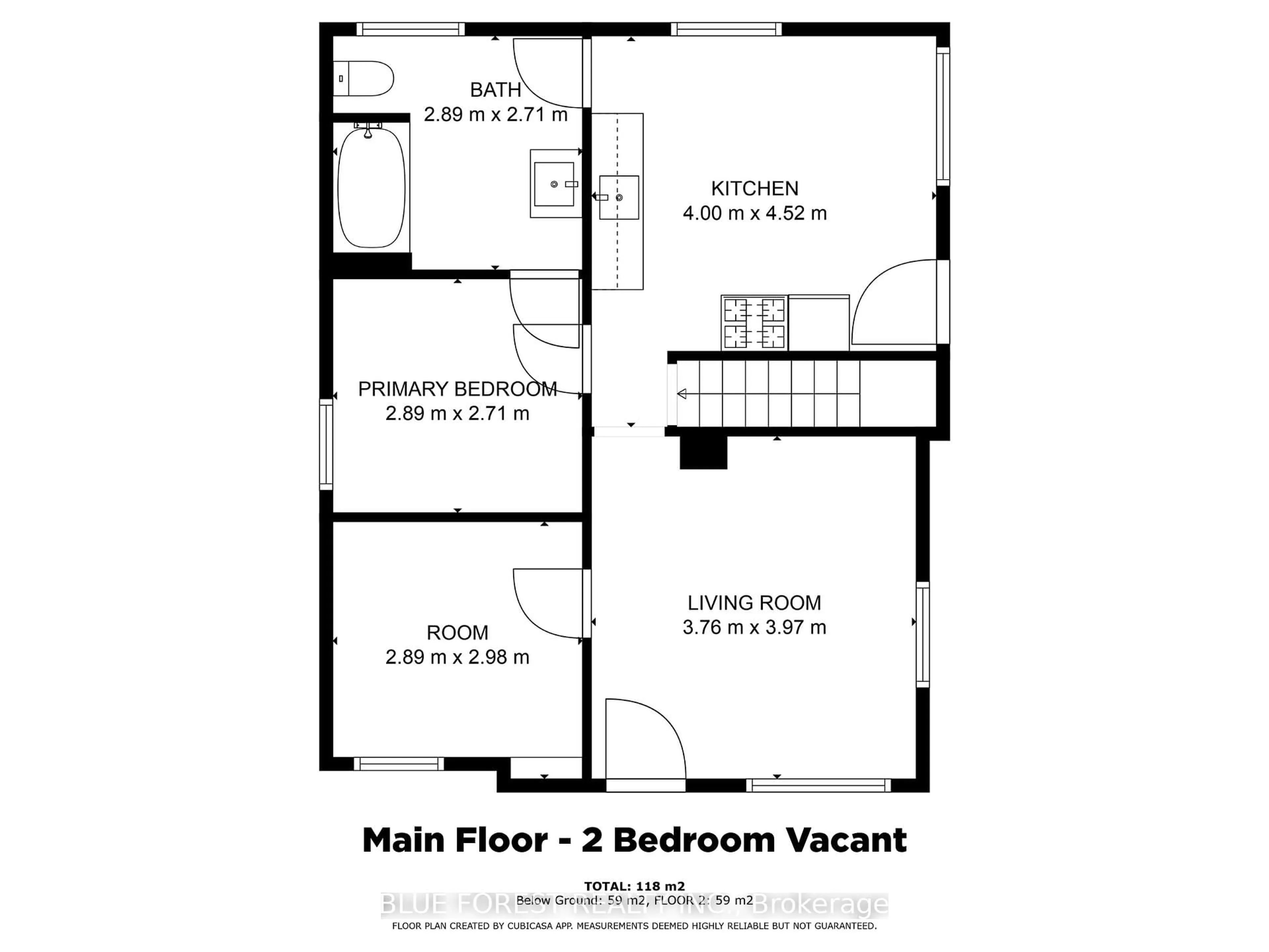 Floor plan for 42 Terrace St, London South Ontario N5Z 2X4