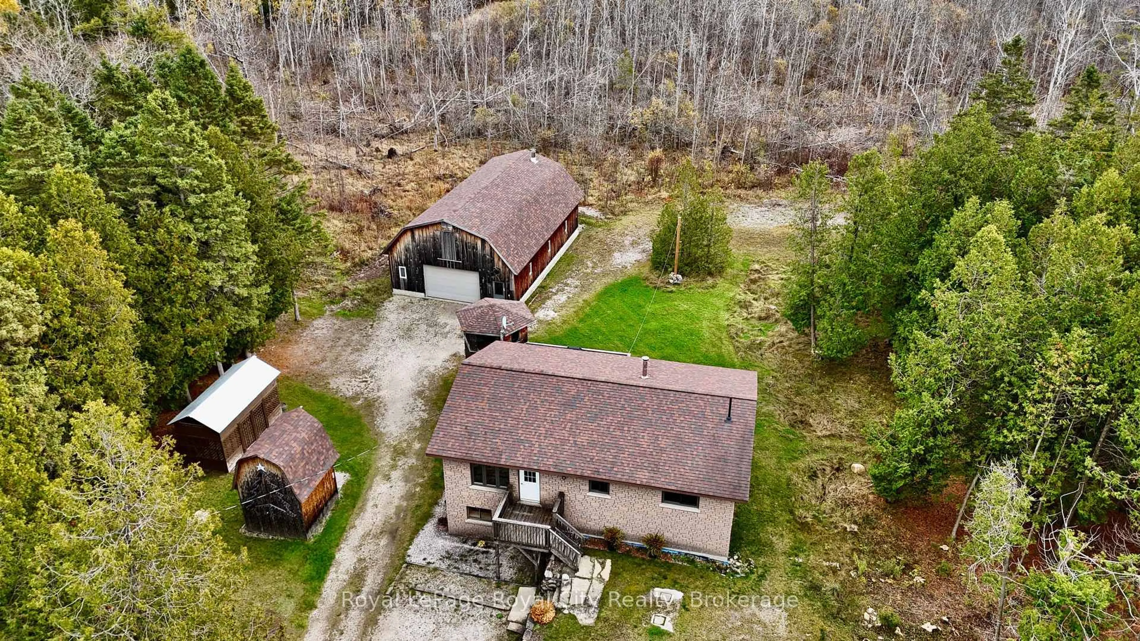A pic from outside/outdoor area/front of a property/back of a property/a pic from drone, building for 26 Little Cove Rd, Northern Bruce Peninsula Ontario N0H 2R0