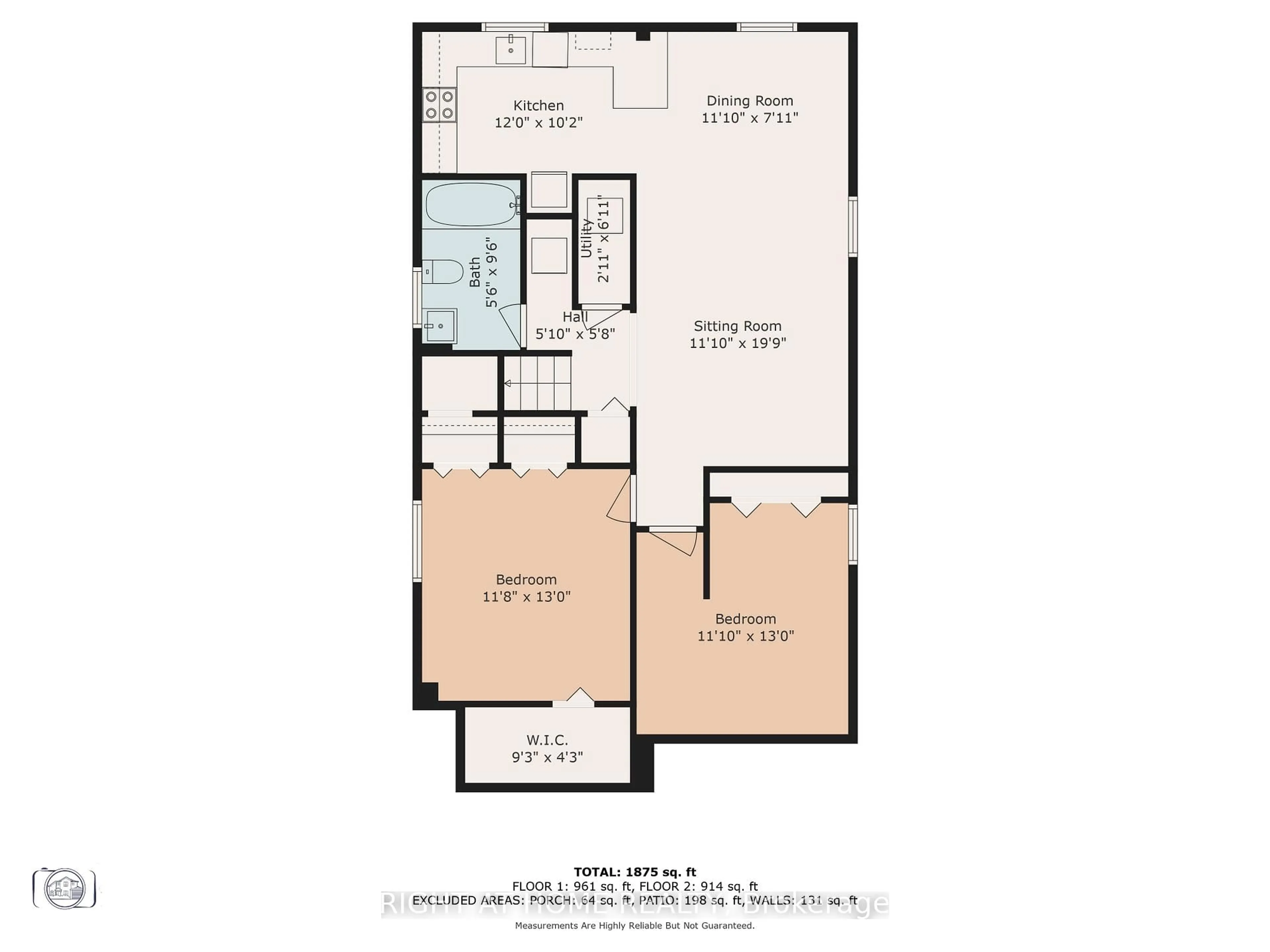 Floor plan for 60 Champlain Ave, Hamilton Ontario L8G 2H7