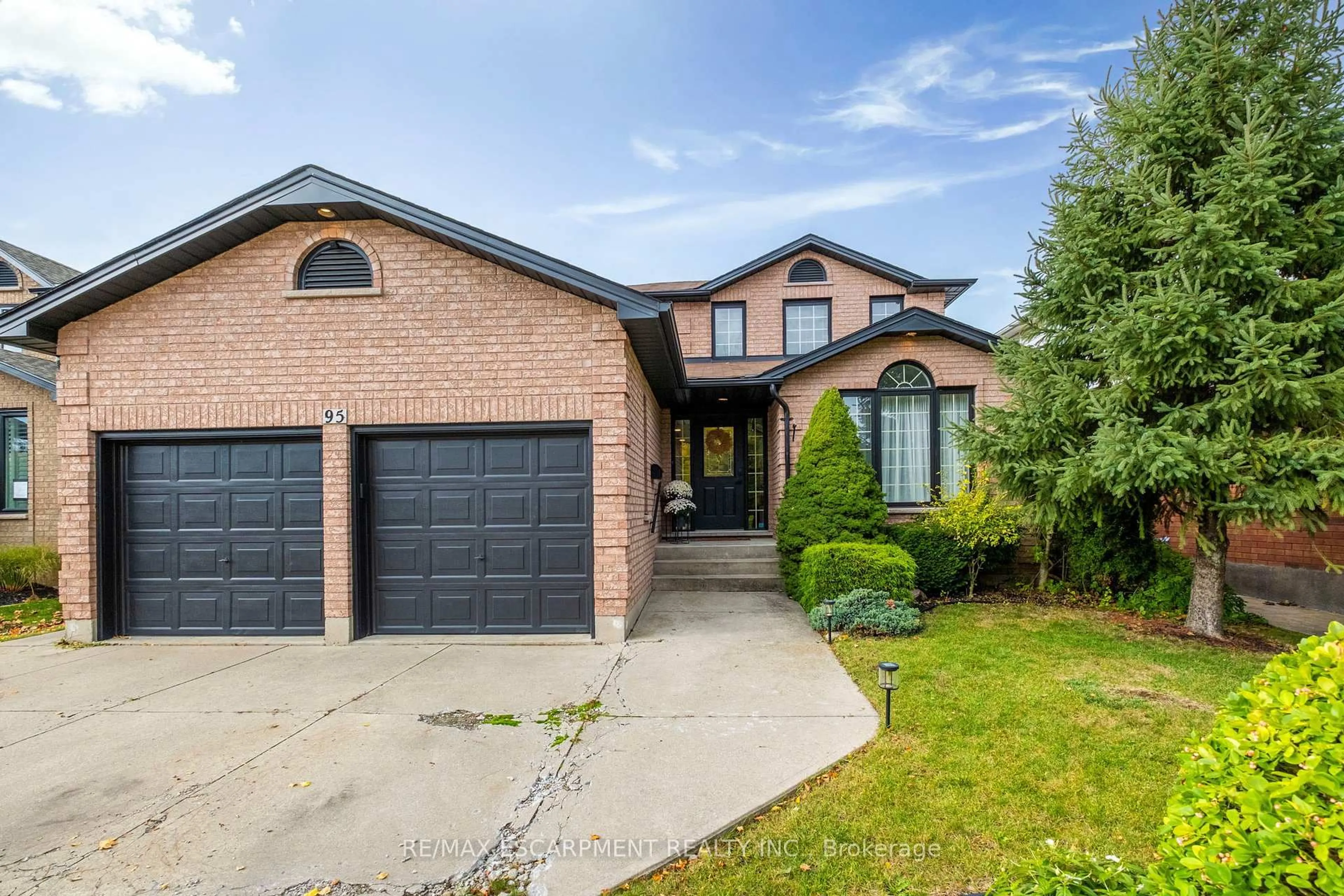 Home with brick exterior material, street for 95 Gatestone Dr, Hamilton Ontario L8J 2V1