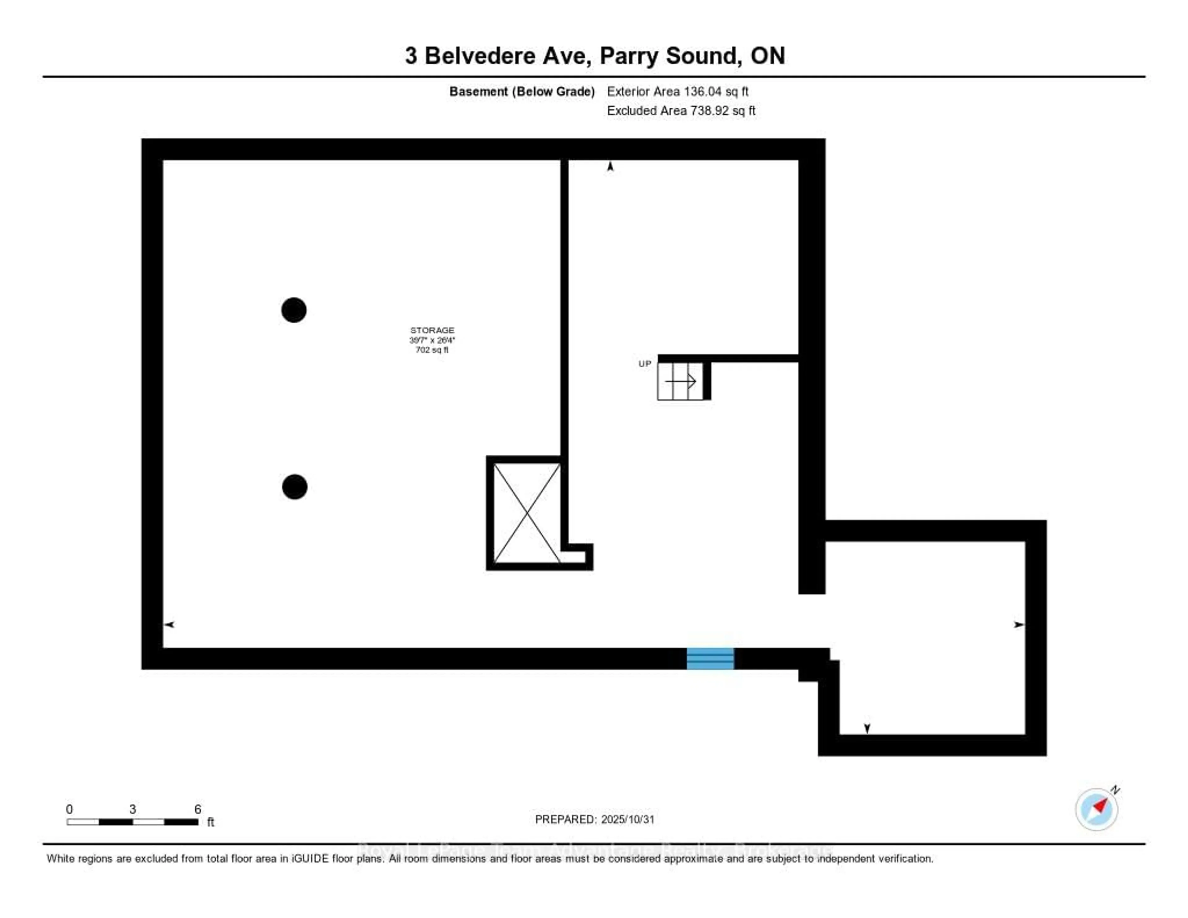 Floor plan for 3 Belvedere Ave, Parry Sound Ontario P2A 1Z8